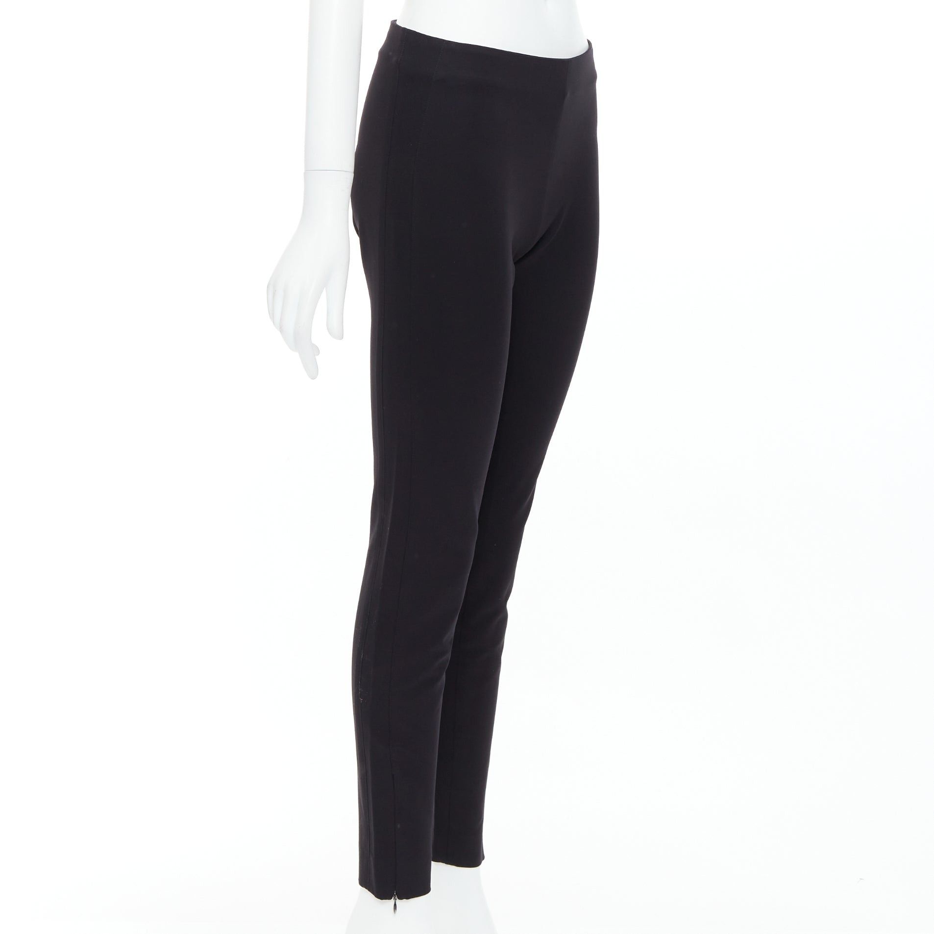 Balenciaga BALENCIAGA 2014 black side zip mid waist moto trousers FR38 M Size 28" / US 6 / IT 42 - 3 Thumbnail