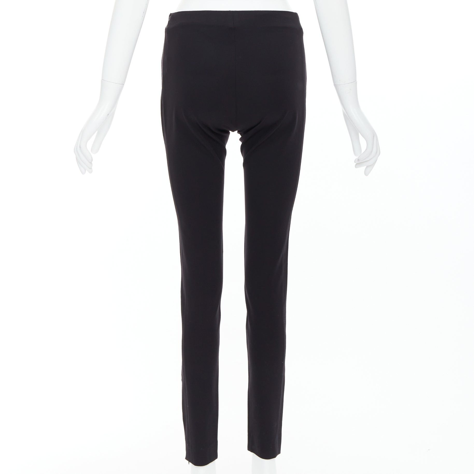 Balenciaga BALENCIAGA 2014 black side zip mid waist moto trousers FR38 M Size 28" / US 6 / IT 42 - 5 Thumbnail