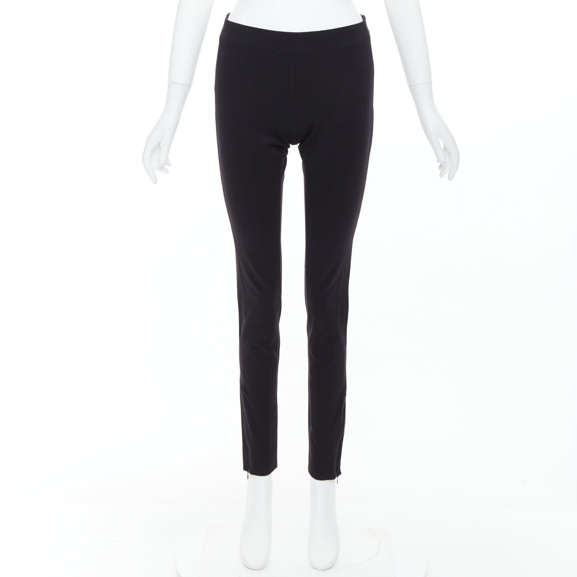 Balenciaga BALENCIAGA 2014 black side zip mid waist moto trousers FR38 M Size 28" / US 6 / IT 42 - 9 Thumbnail