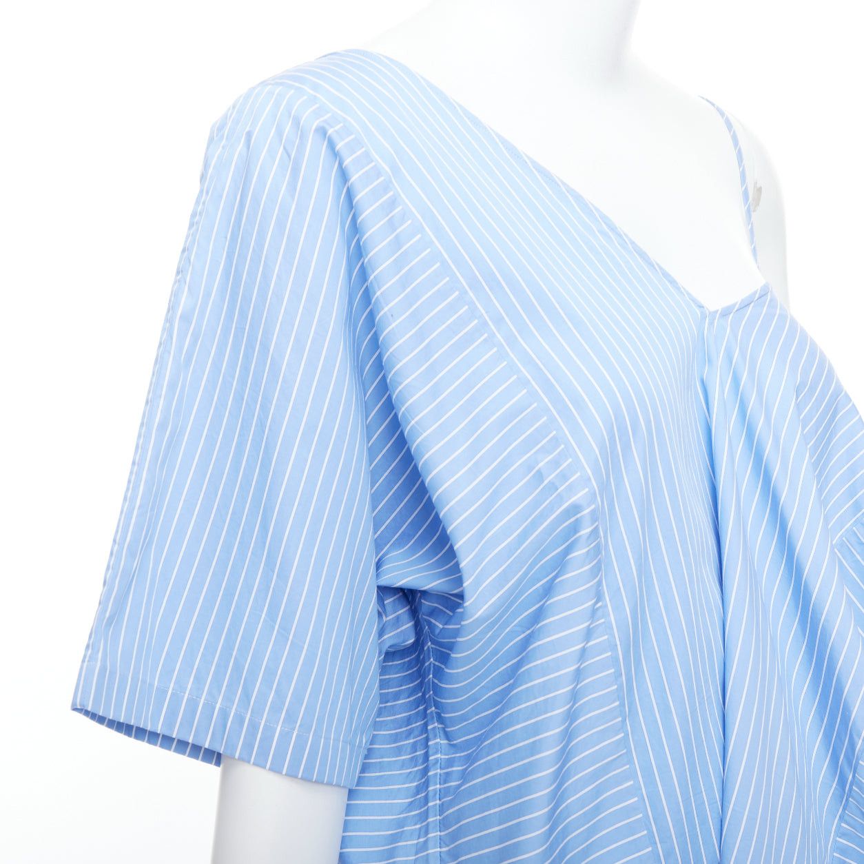 Maison Margiela MAISON MARGIELA blue cotton striped deconstructed half cami top IT38 XS Size XS / US 0-2 / IT 36-38 - 7 Thumbnail