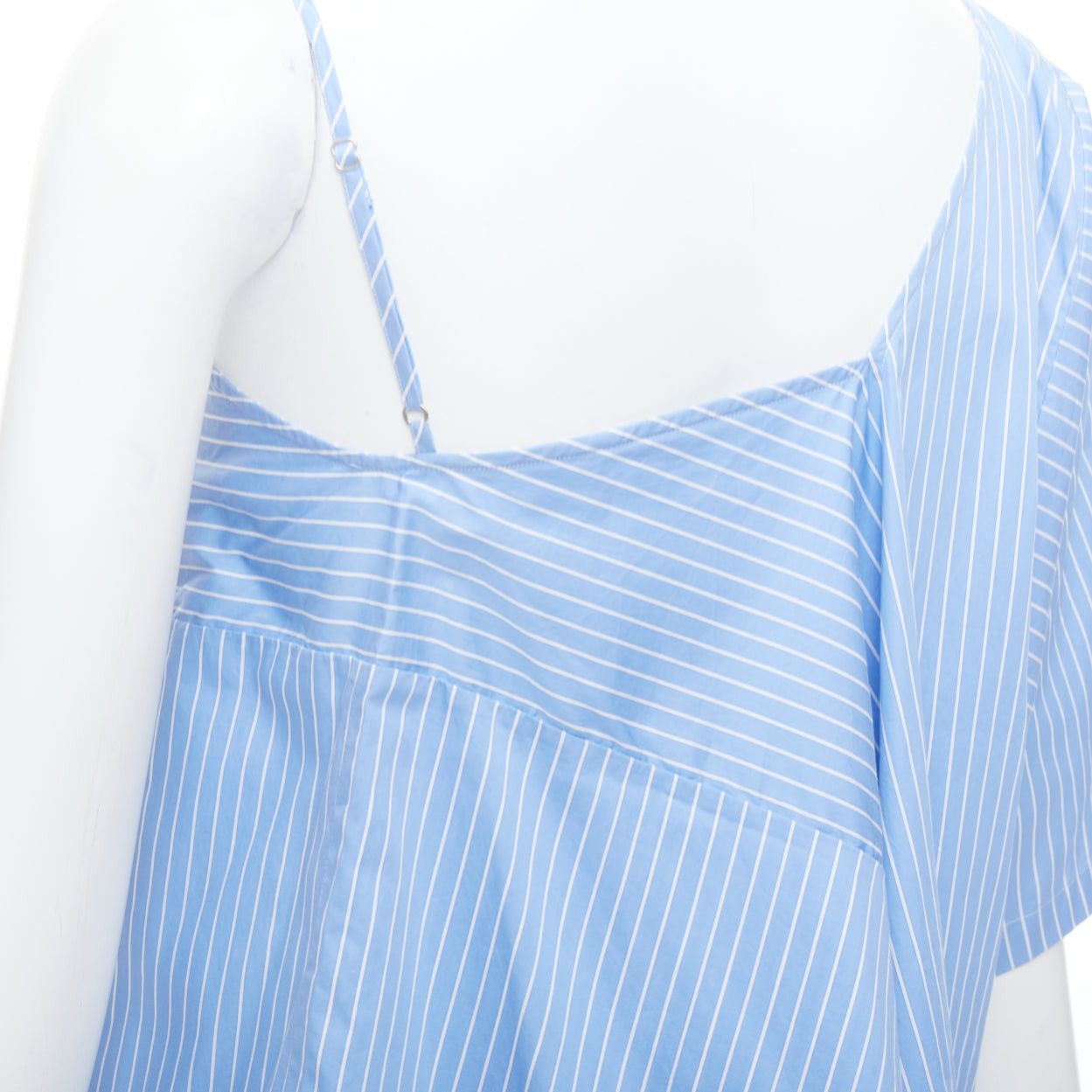 Maison Margiela MAISON MARGIELA blue cotton striped deconstructed half cami top IT38 XS Size XS / US 0-2 / IT 36-38 - 6 Thumbnail