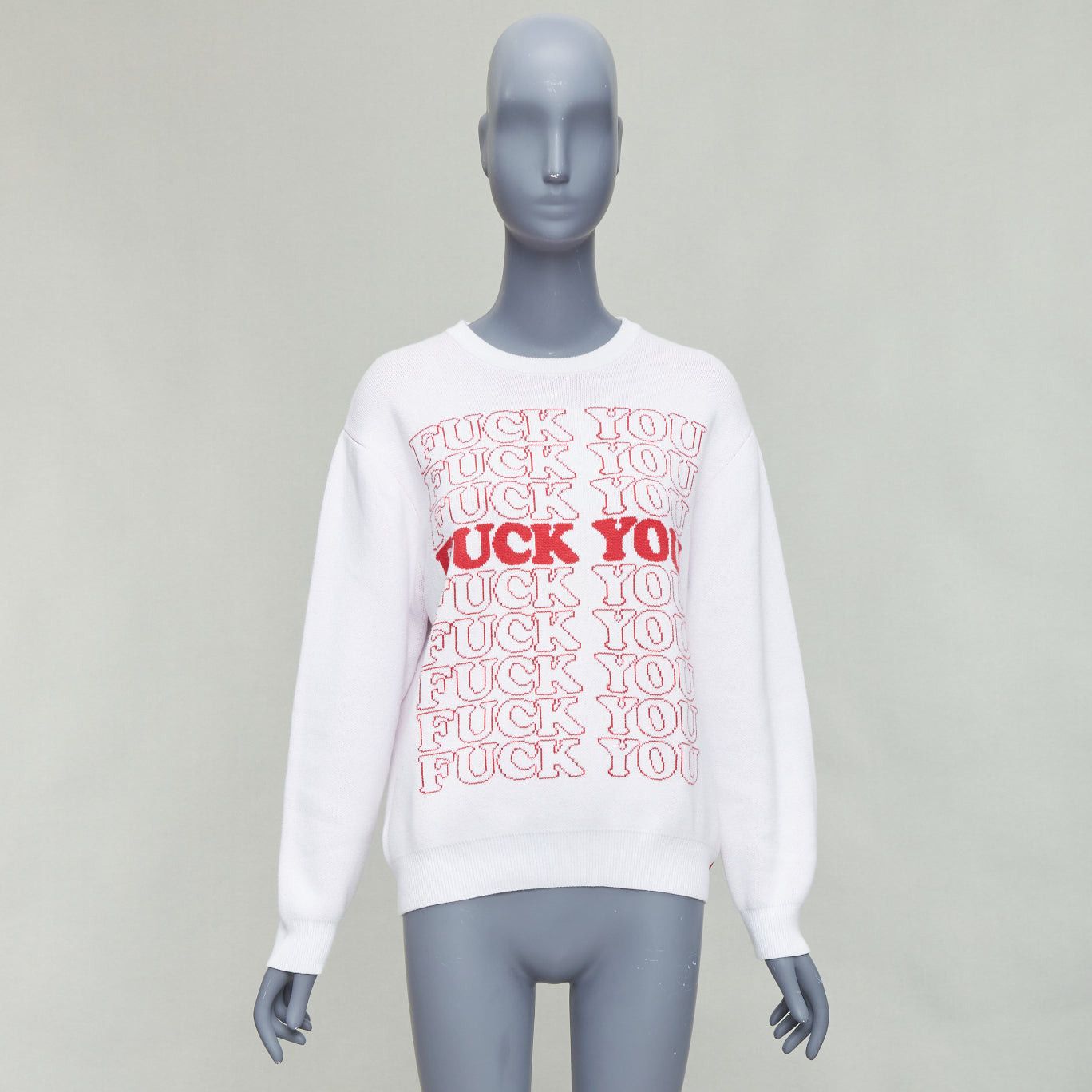 Supreme SUPREME Hysteric Glamour white red F YOU slogan pullover sweater S Size M / US 6-8 / IT 42-44 - 9 Thumbnail