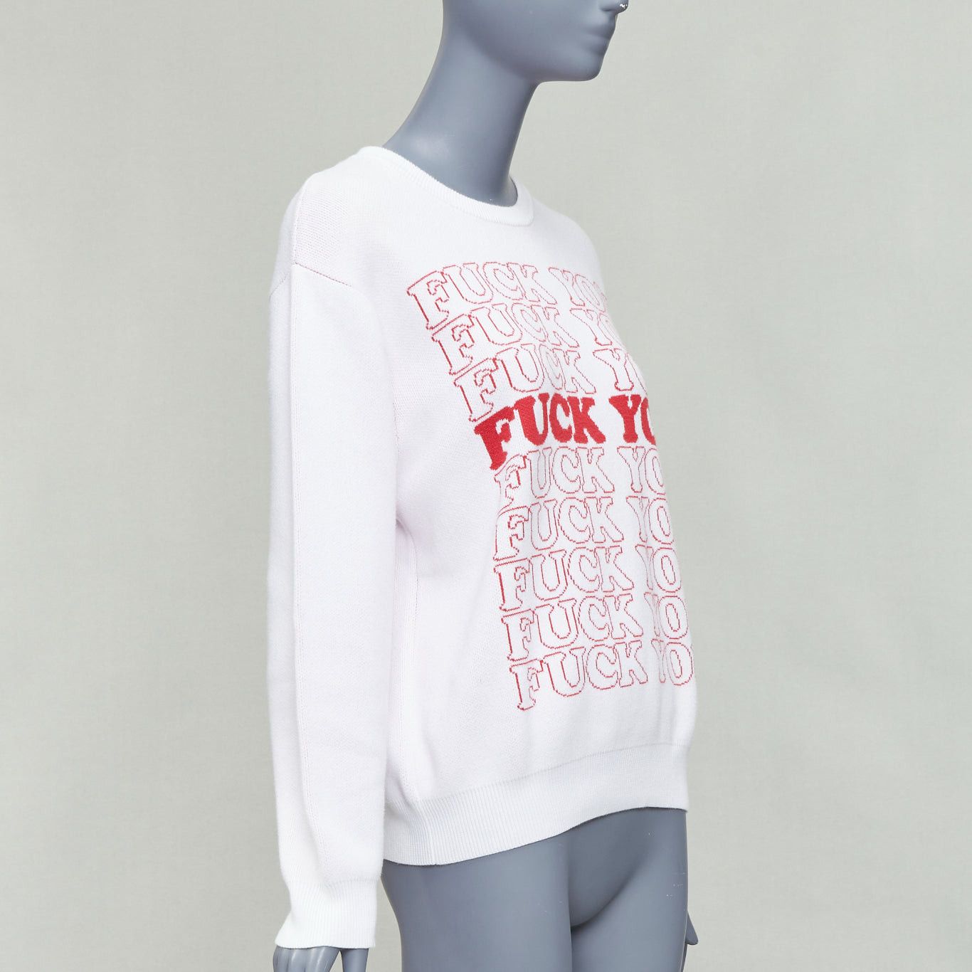 Supreme SUPREME Hysteric Glamour white red F YOU slogan pullover sweater S Size M / US 6-8 / IT 42-44 - 3 Thumbnail