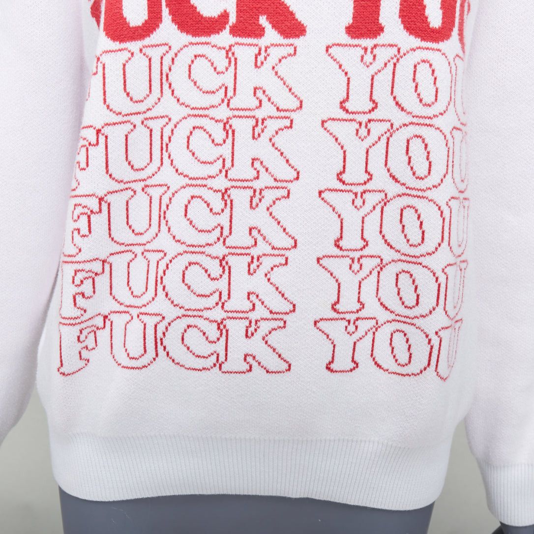 Supreme SUPREME Hysteric Glamour white red F YOU slogan pullover sweater S Size M / US 6-8 / IT 42-44 - 7 Thumbnail