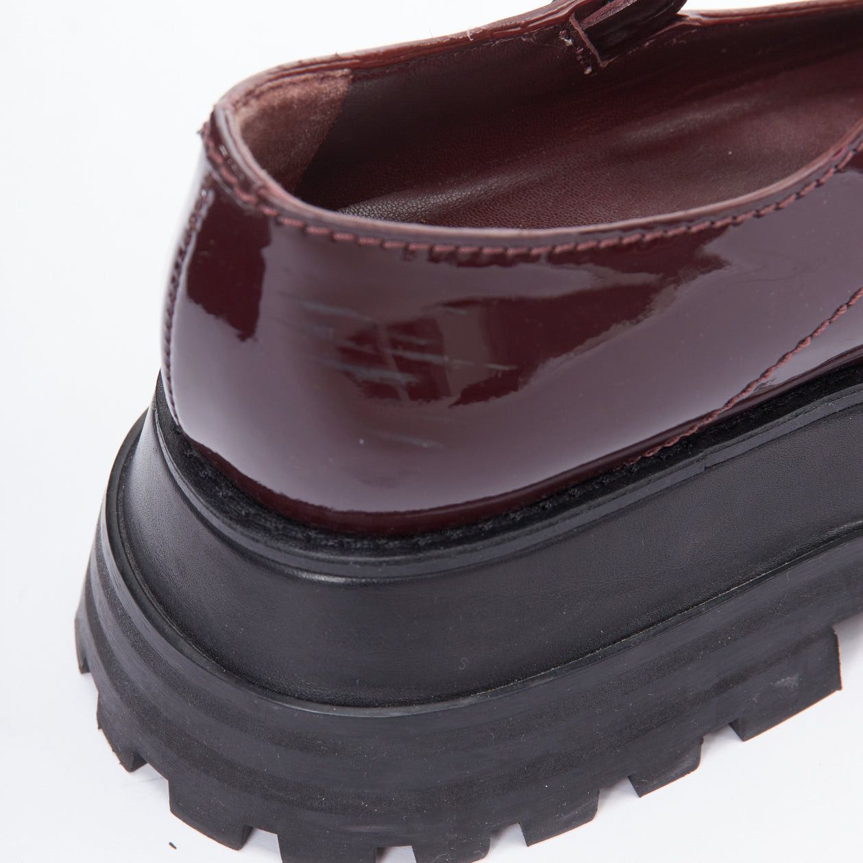 Burberry BURBERRY Aldwych Star burgundy patent maryjane platform shoes EU36 Size US 6 / IT 36 - 11 Thumbnail
