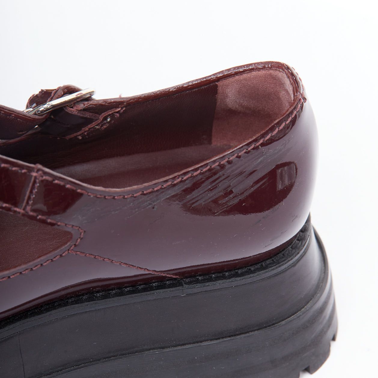 Burberry BURBERRY Aldwych Star burgundy patent maryjane platform shoes EU36 Size US 6 / IT 36 - 10 Thumbnail