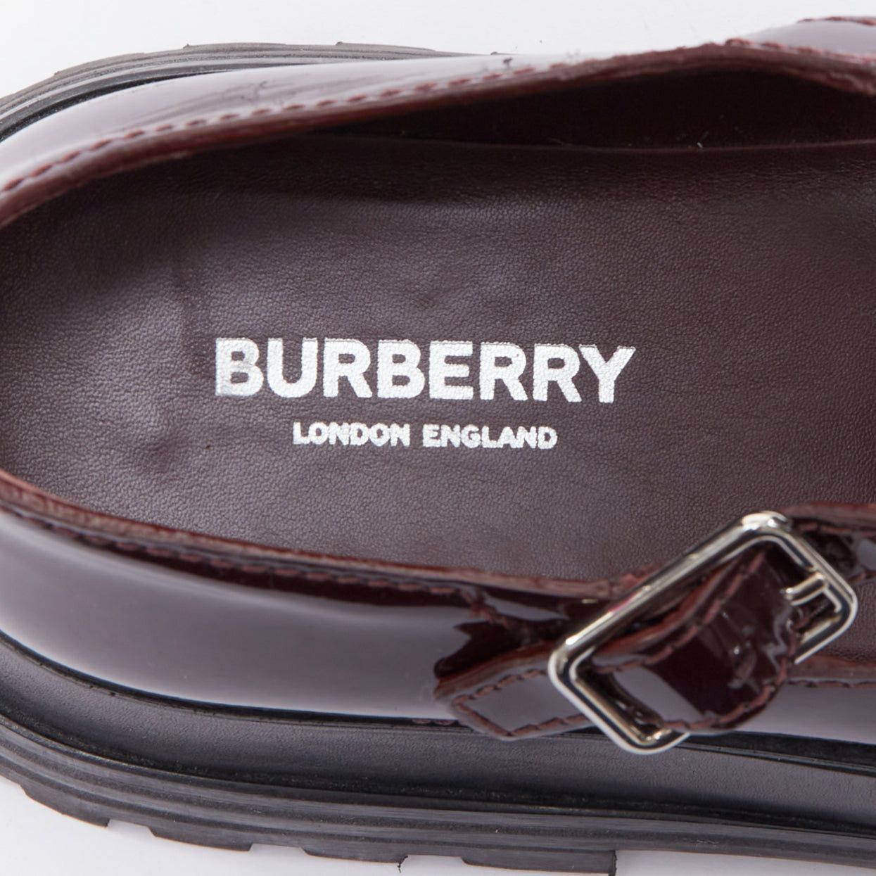Burberry BURBERRY Aldwych Star burgundy patent maryjane platform shoes EU36 Size US 6 / IT 36 - 12 Thumbnail