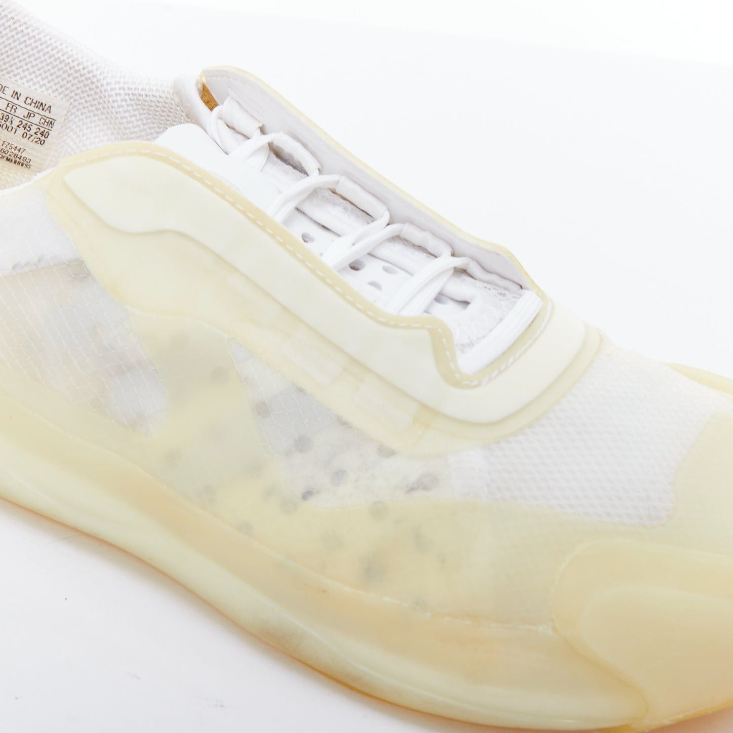 Prada PRADA ADIDAS Luna Rossa 21 white clear rubber mesh sneakers US6.5 EU36.5 Size US 6.5 / IT 36.5 - 7 Thumbnail