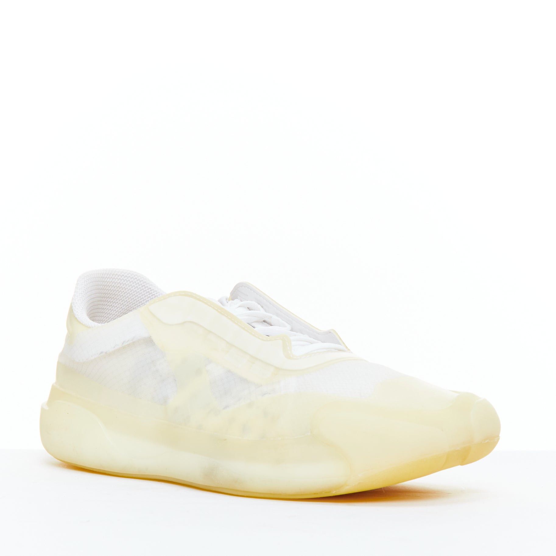 Prada PRADA ADIDAS Luna Rossa 21 white clear rubber mesh sneakers US6.5 EU36.5 Size US 6.5 / IT 36.5 - 3 Thumbnail