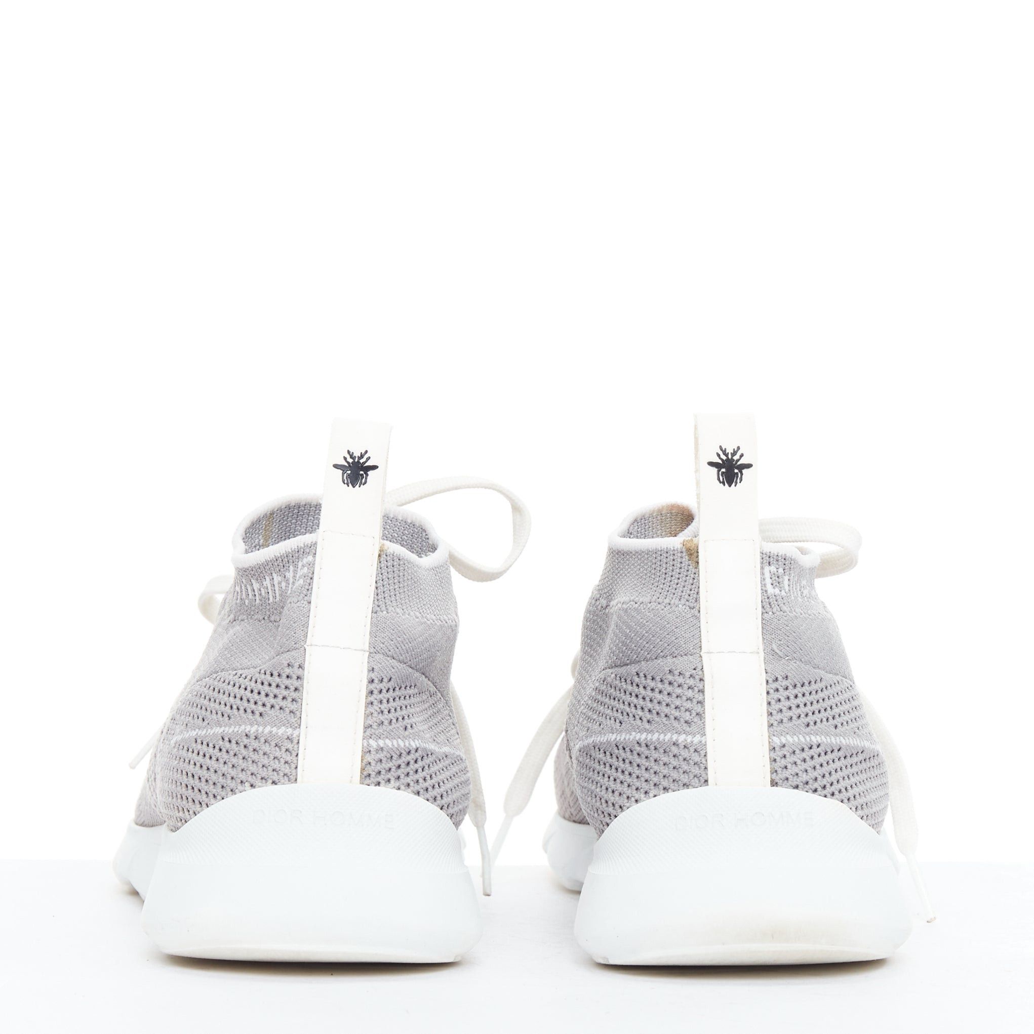 Dior DIOR HOMME B21 Sockes grey white logo knit low top lace sneakers Size US 5 / IT 35 - 5 Thumbnail