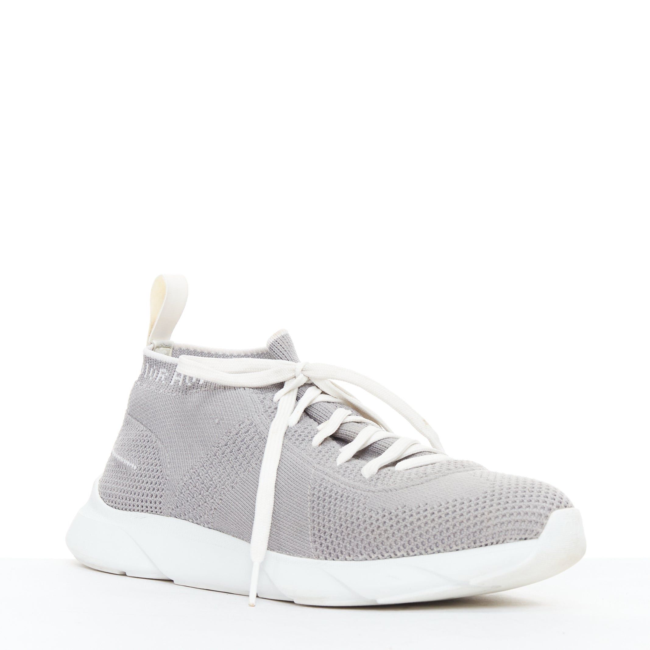 Dior DIOR HOMME B21 Sockes grey white logo knit low top lace sneakers Size US 5 / IT 35 - 2 Thumbnail