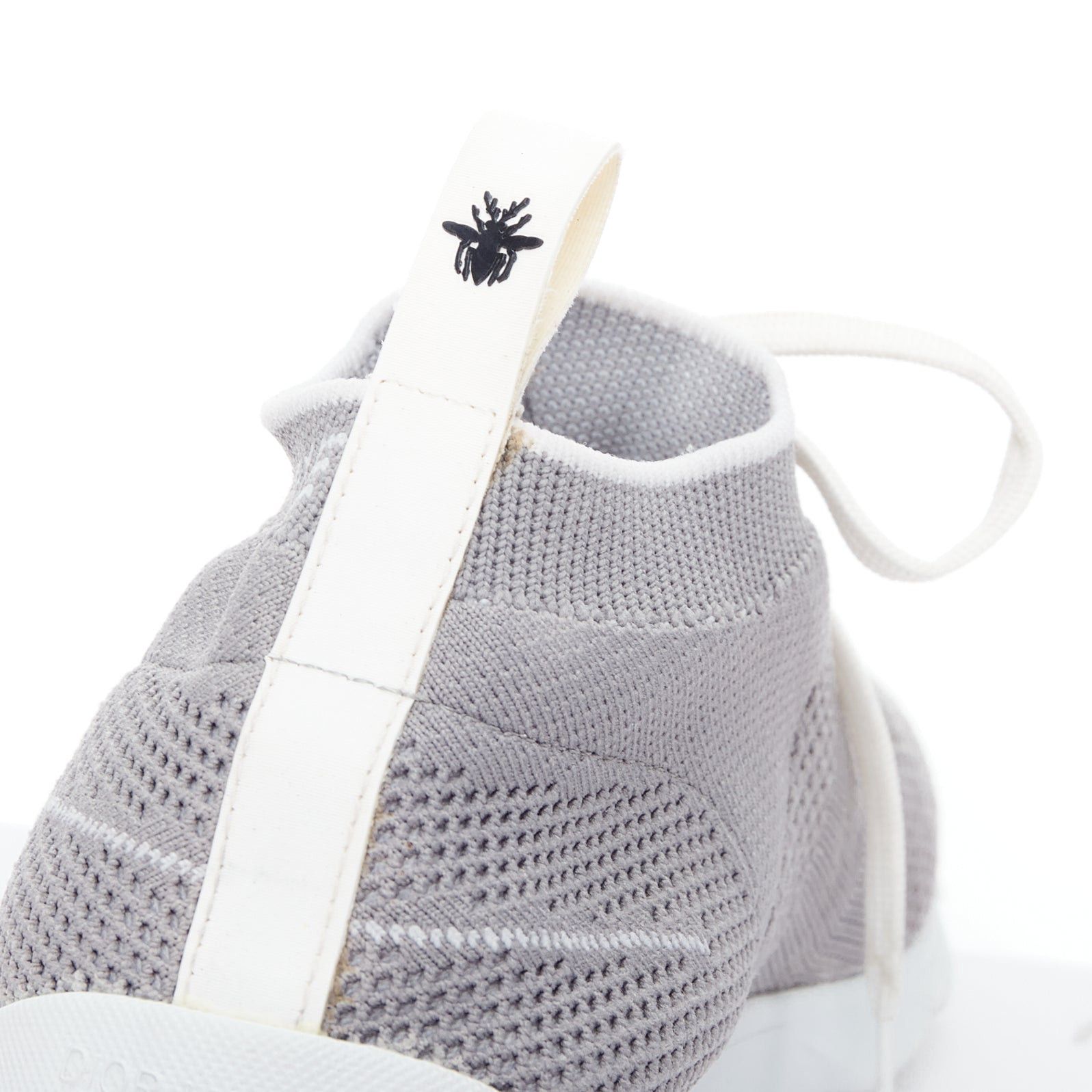 Dior DIOR HOMME B21 Sockes grey white logo knit low top lace sneakers Size US 5 / IT 35 - 8 Thumbnail