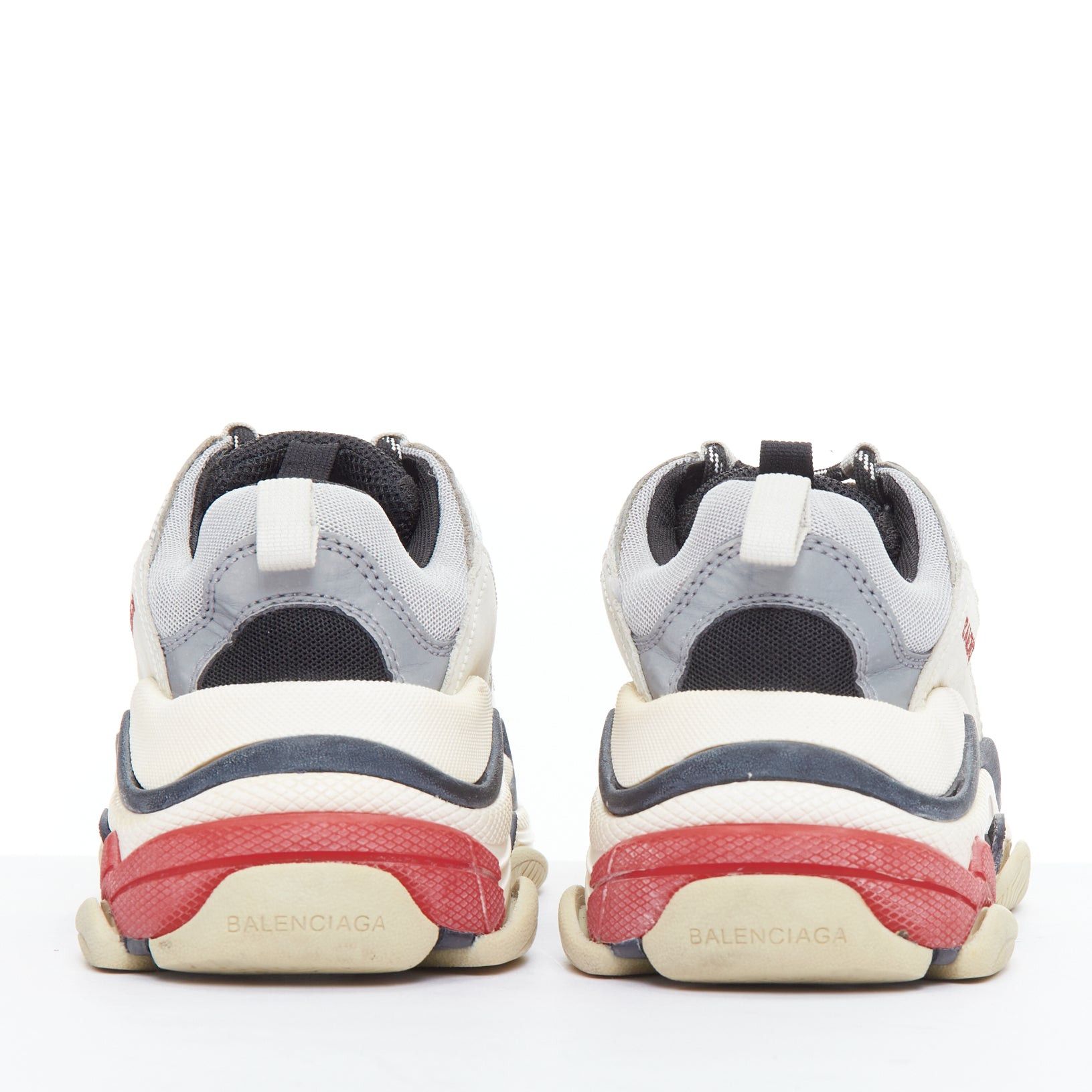 Balenciaga BALENCIAGA Triple S silver distressed stacked midsole chunky sneakers EU36 Size US 6 / IT 36 - 5 Thumbnail