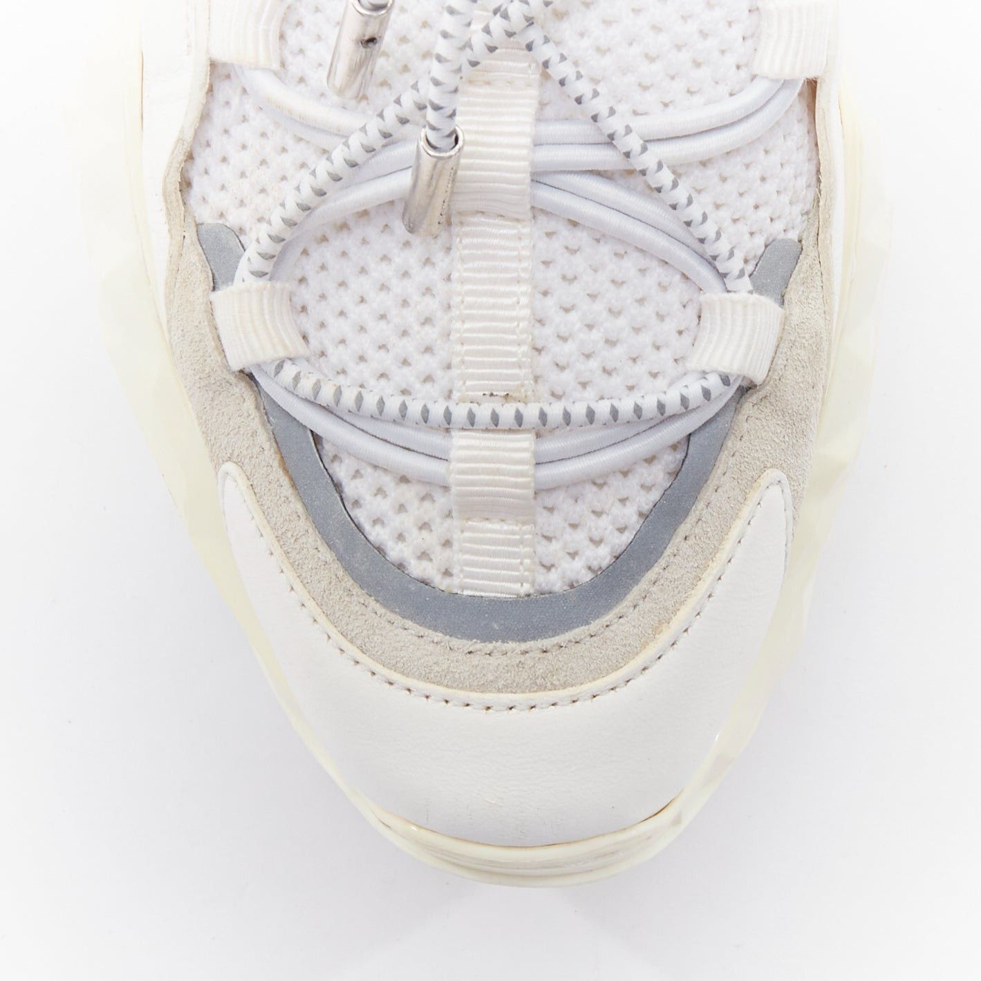Jimmy Choo JIMMY CHOO Diamond Trail white faceted chunky sole sneakers EU36 Size US 6 / IT 36 - 6 Thumbnail