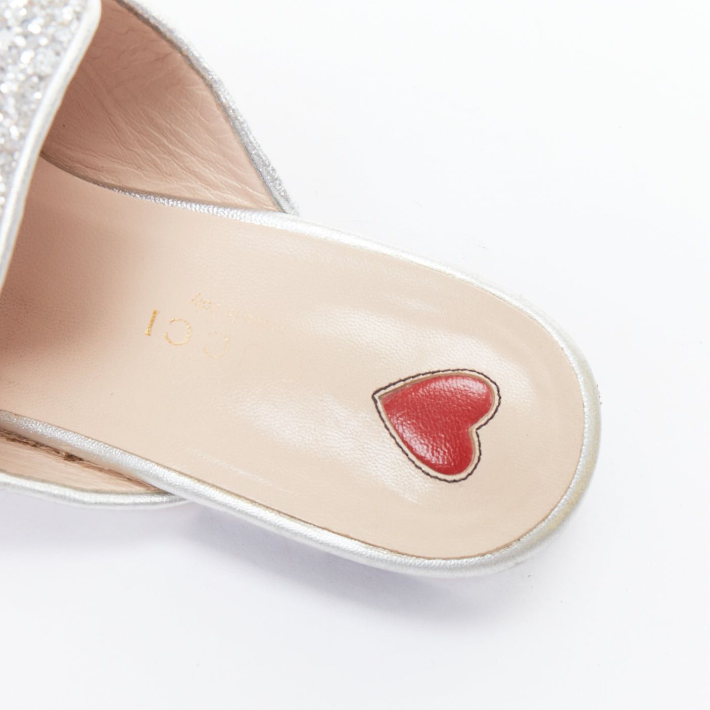 Gucci GUCCI Princetown silver glitter gold horsebit slip on loafer mules EU36.5 Size US 6.5 / IT 36.5 - 8 Thumbnail