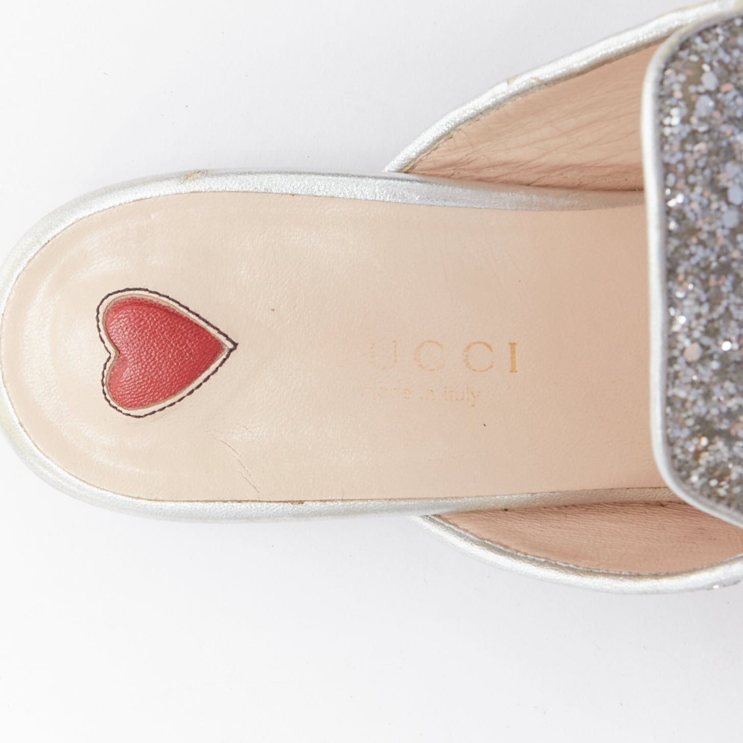 Gucci GUCCI Princetown silver glitter gold horsebit slip on loafer mules EU36.5 Size US 6.5 / IT 36.5 - 9 Thumbnail