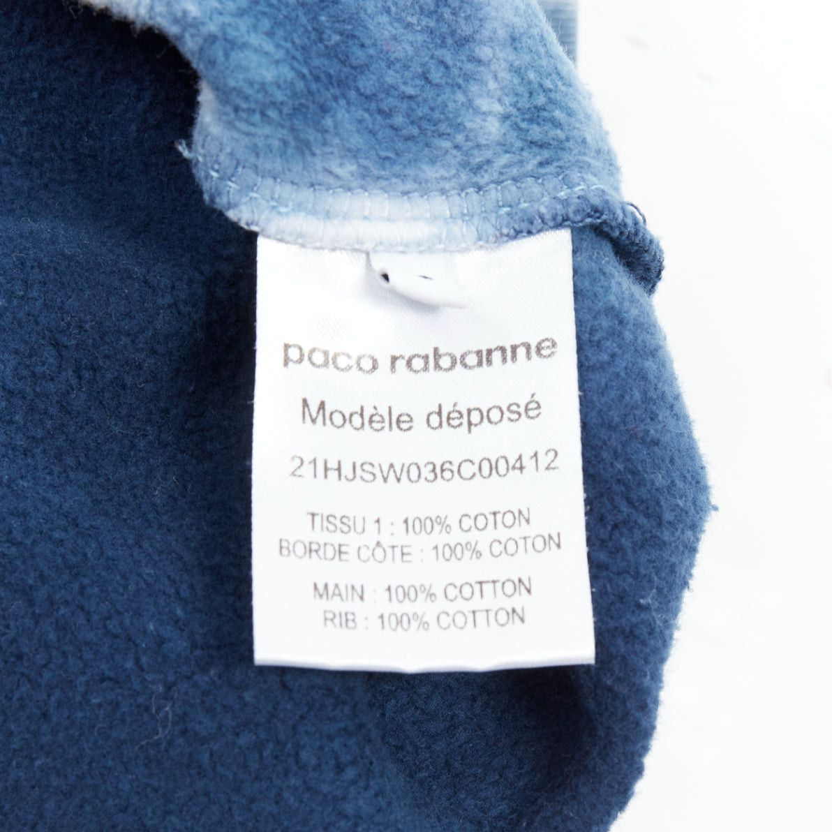 Paco Rabanne PACO RABANNE Lose Yourself blue cotton tie dye hoodie S Size S / US 4 / IT 40 - 8 Thumbnail