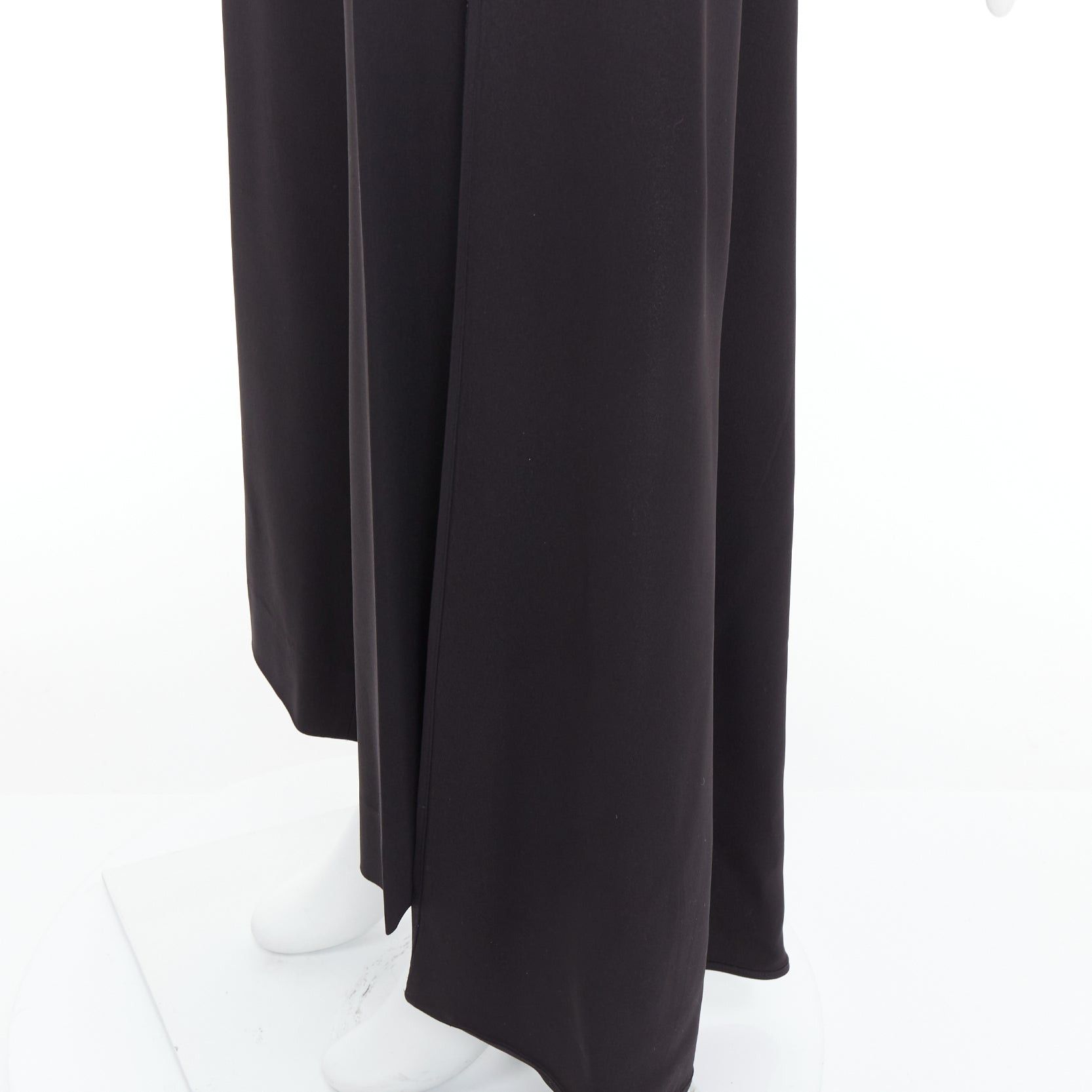 Other ELIE SAAB black sheer panels drape asymmetric V neck jumpsuit FR36 S Size 27" / US 4 / IT 40 - 7 Thumbnail