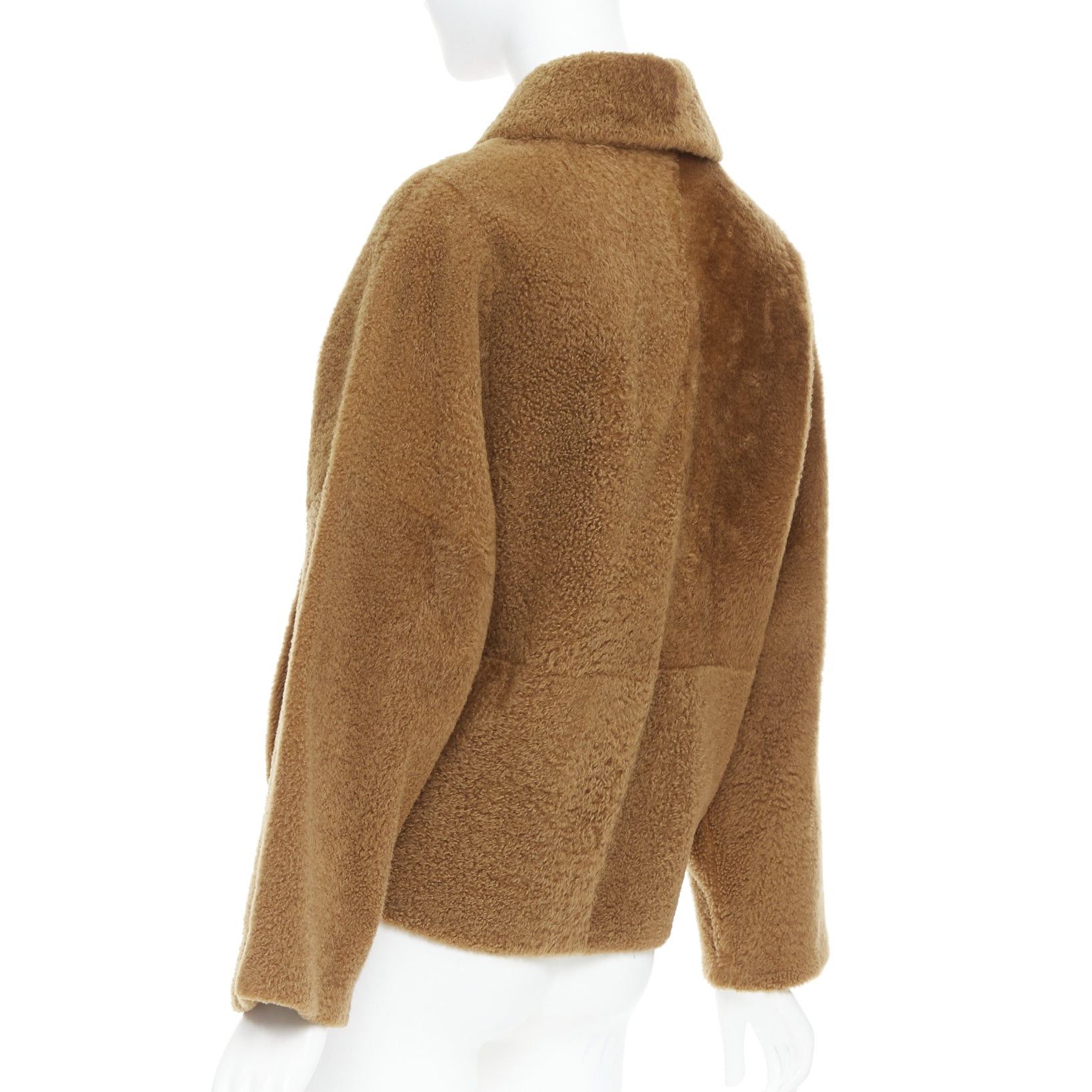 Max Mara MAX MARA brown lambskin leather shearling Teddy short coat IT38 XS Size XXS / US 00 / IT 34 - 7 Thumbnail