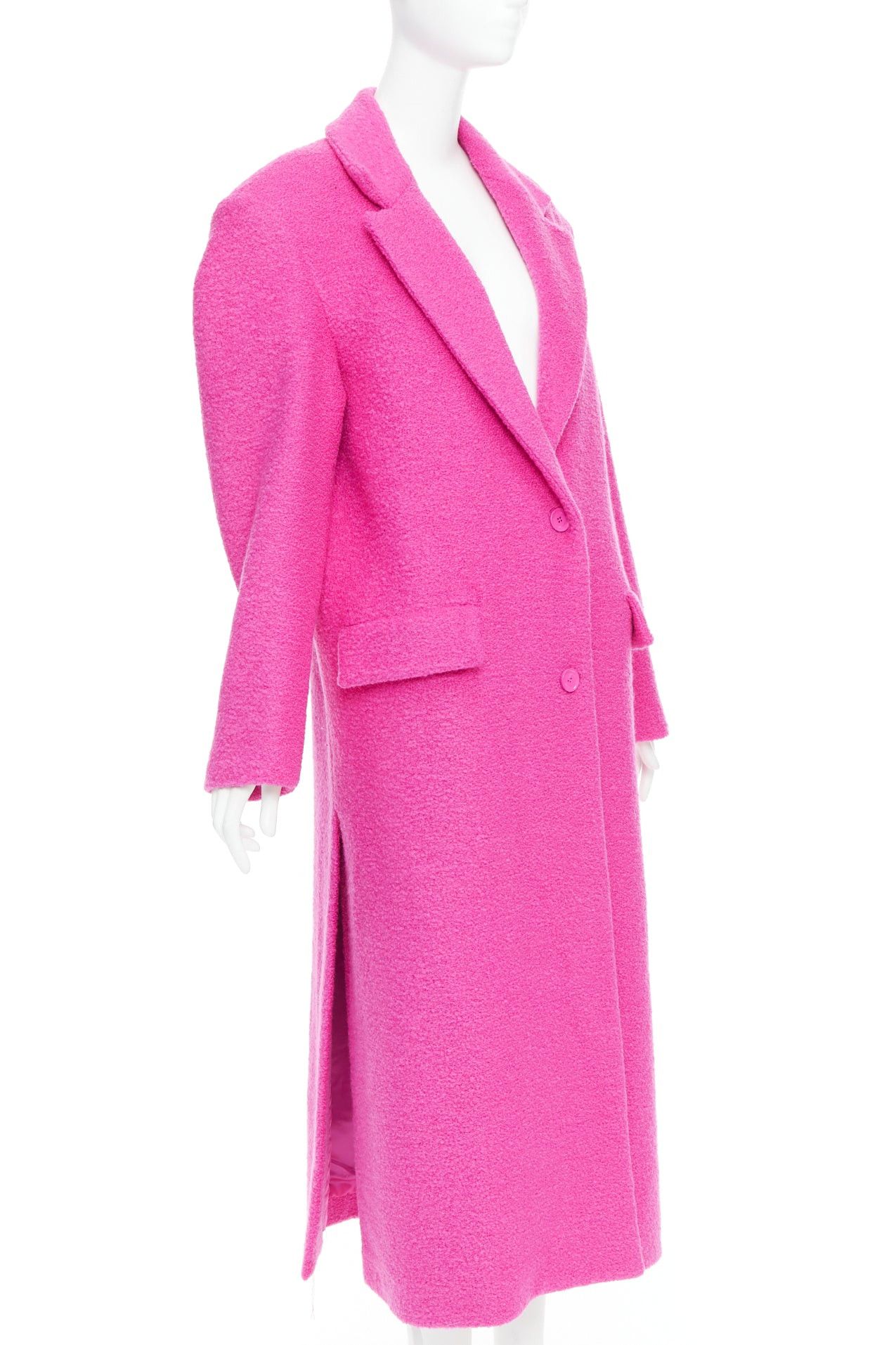 Valentino VALENTINO 2022 Runway PPInk hot pink wool blend long coat IT44 L Size ONE SIZE - 4 Thumbnail