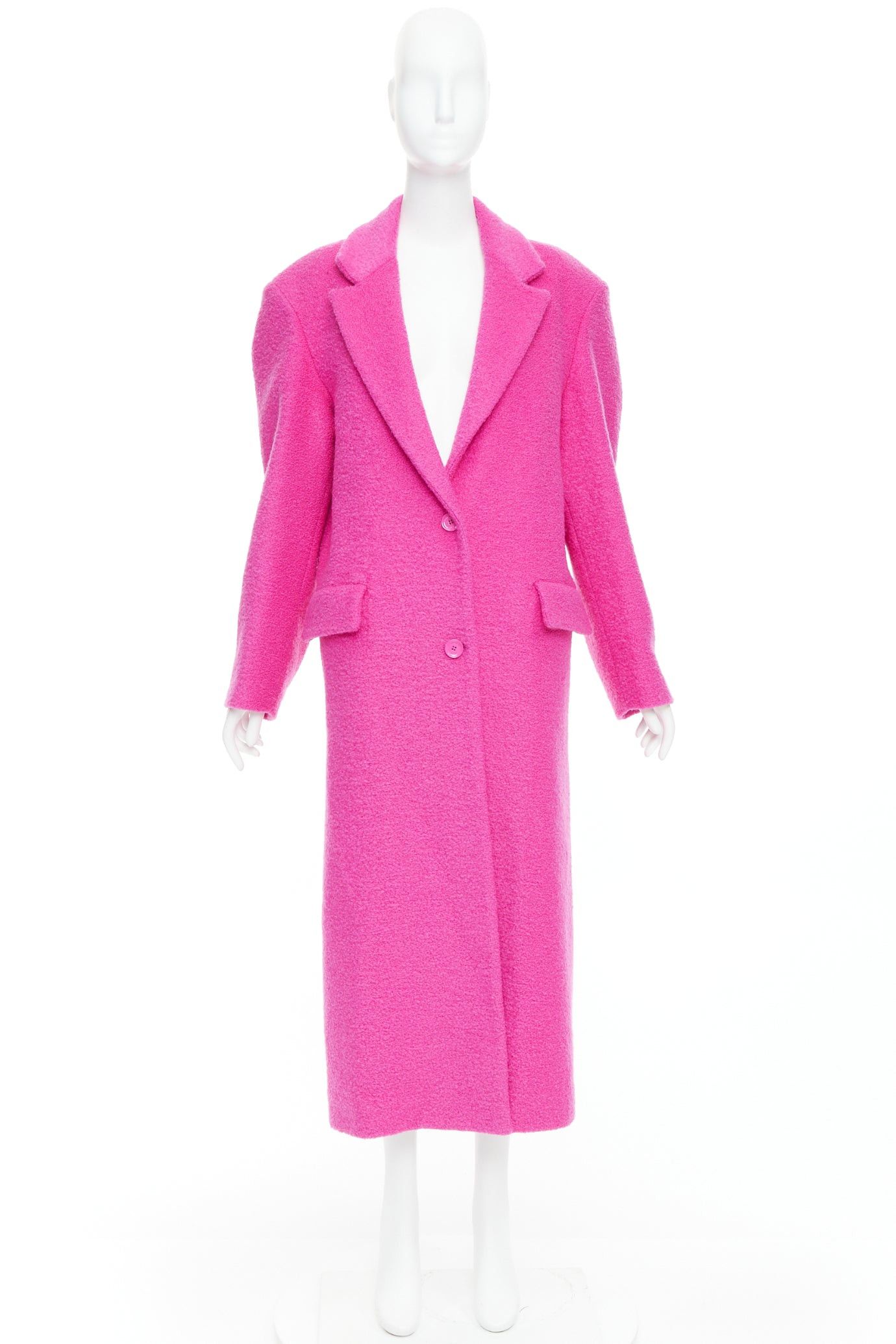 Valentino VALENTINO 2022 Runway PPInk hot pink wool blend long coat IT44 L Size ONE SIZE - 10 Thumbnail
