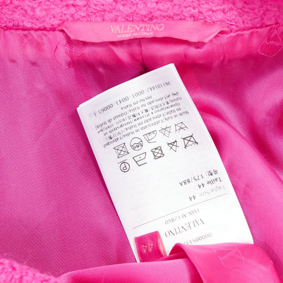 Valentino VALENTINO 2022 Runway PPInk hot pink wool blend long coat IT44 L Size ONE SIZE - 9 Thumbnail