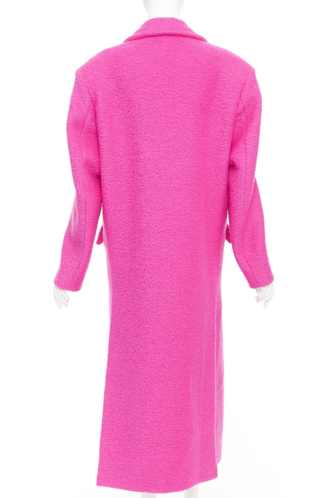 Valentino VALENTINO 2022 Runway PPInk hot pink wool blend long coat IT44 L Size ONE SIZE - 6 Thumbnail
