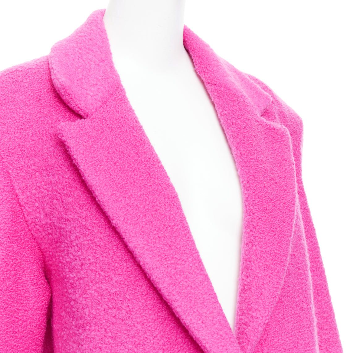 Valentino VALENTINO 2022 Runway PPInk hot pink wool blend long coat IT44 L Size ONE SIZE - 8 Thumbnail