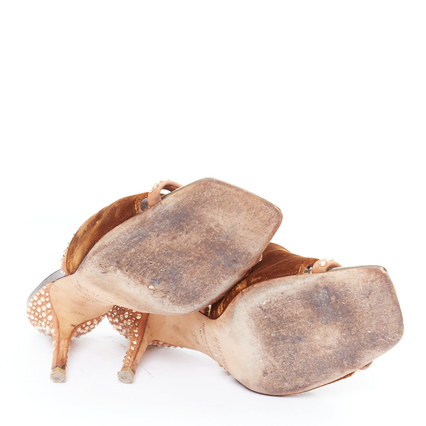 Malone Souliers MALONE SOULIERS brown velvet strass trim square open toe mules EU35.5 Size US 5.5 / IT 35.5 - 10 Thumbnail