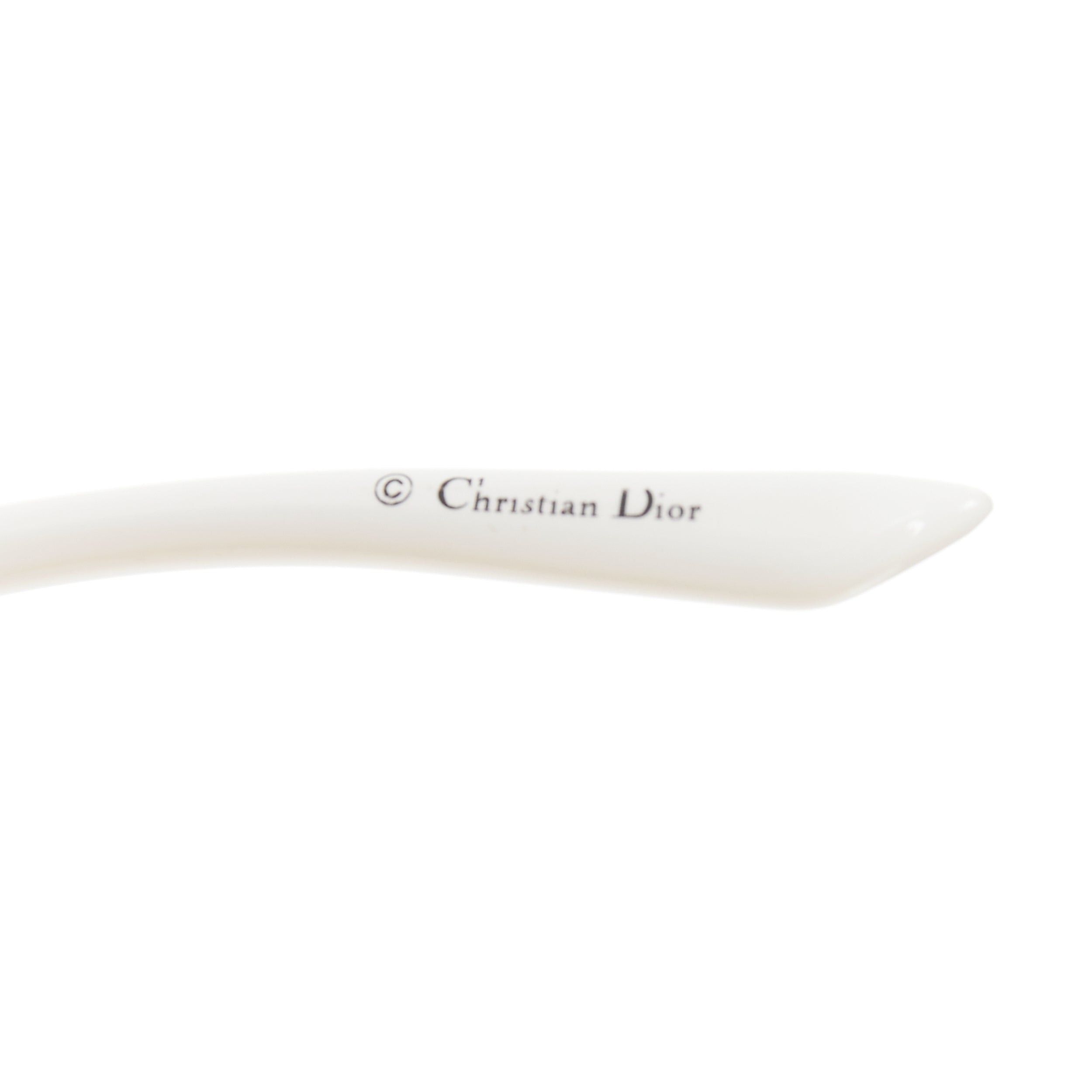 Dior CHRISTIAN DIOR Josephine1 VK6VK white silver D logo oval sunglasses Size ONE SIZE - 8 Thumbnail