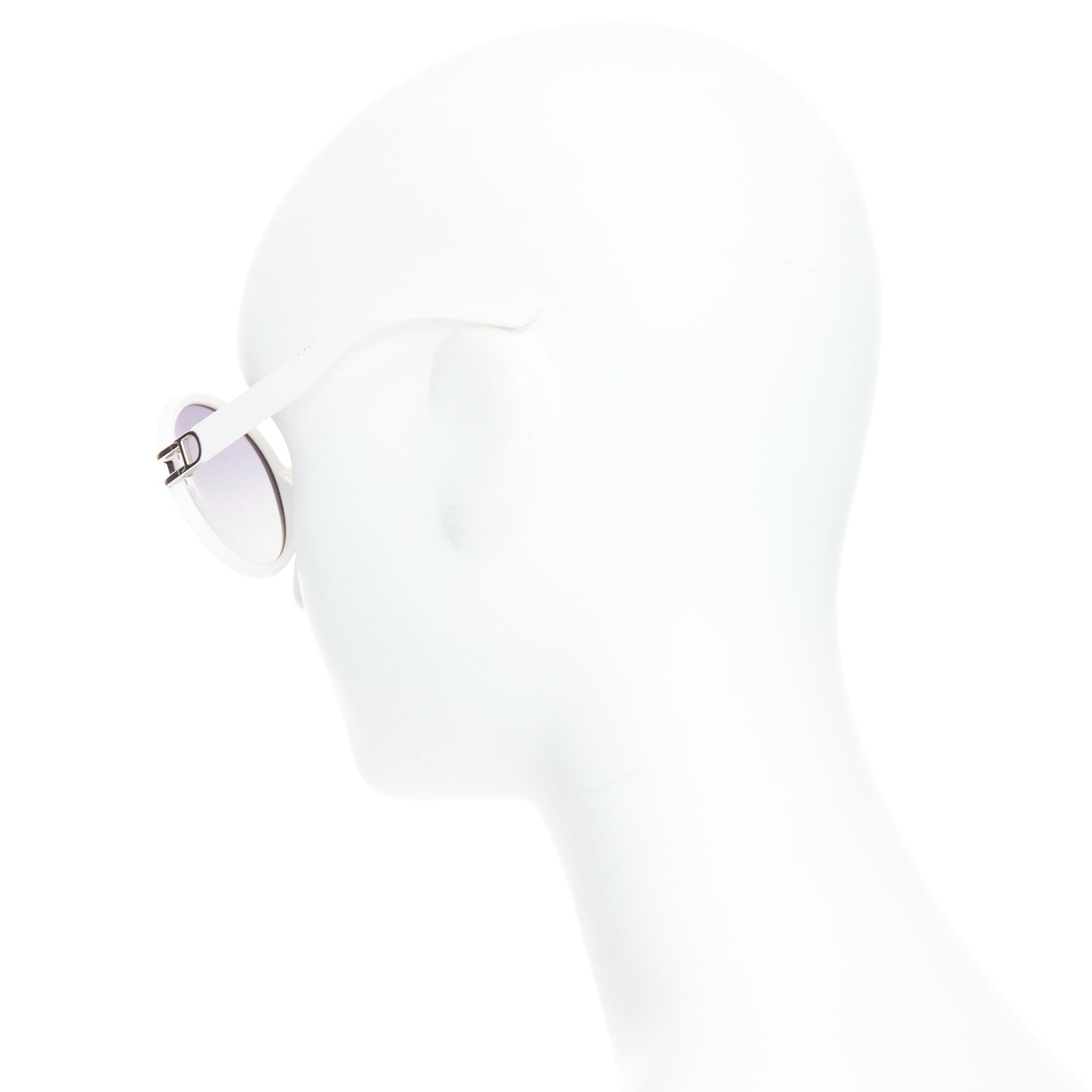 Dior CHRISTIAN DIOR Josephine1 VK6VK white silver D logo oval sunglasses Size ONE SIZE - 5 Thumbnail