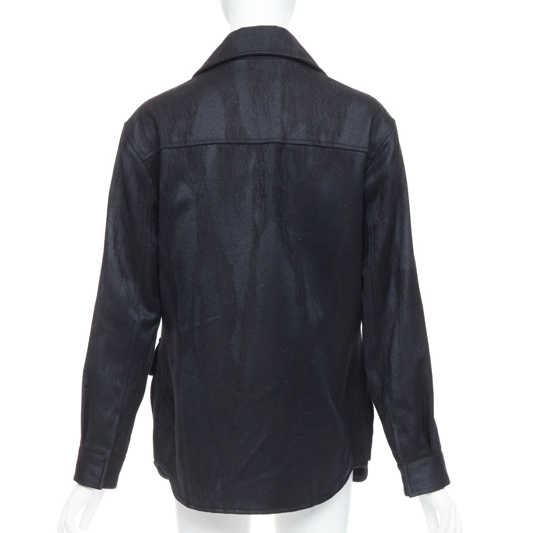 Dior DIOR HOMME AMOAKO BOAFO black applique patchwork silhouette safari jacket FR44 XS Size US XS / EU 42 / 0 - 7 Thumbnail