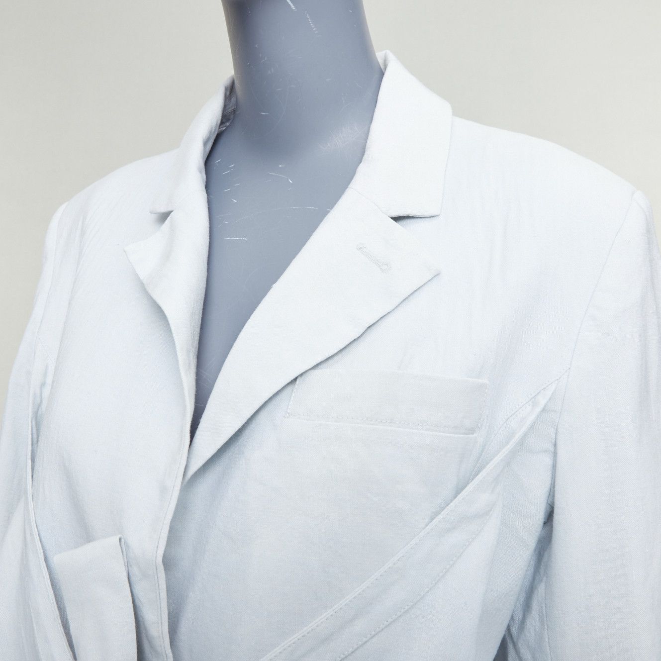 Jacquemus JACQUEMUS Le Coup De Soleil blue hemp virgin wool blend blazer FR34 XS Size XS / US 0-2 / IT 36-38 - 8 Thumbnail