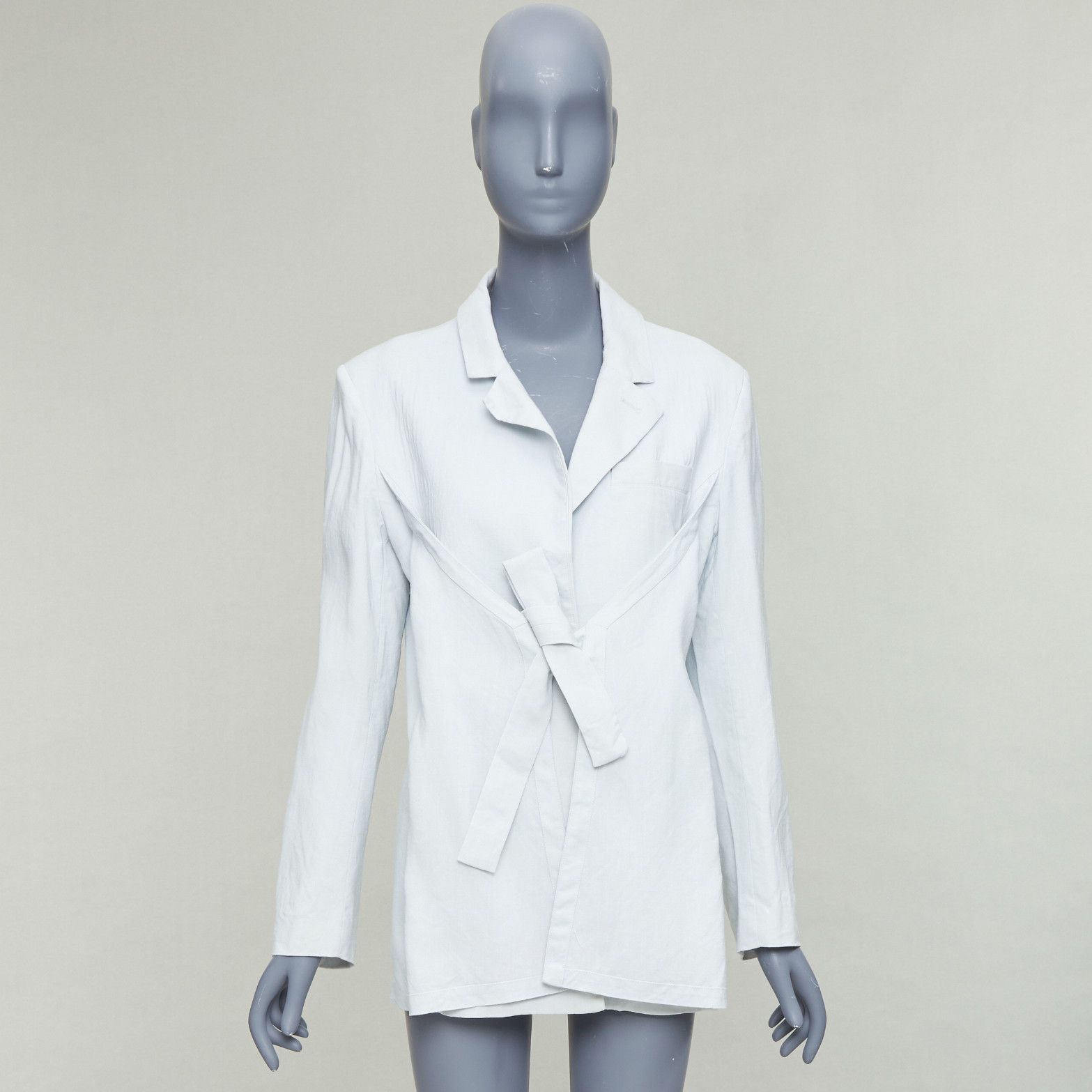 Jacquemus JACQUEMUS Le Coup De Soleil blue hemp virgin wool blend blazer FR34 XS Size XS / US 0-2 / IT 36-38 - 10 Thumbnail