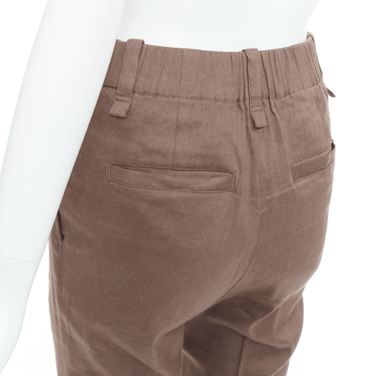 Issey Miyake ISSEY MIYAKE brown linen blend high waist pants JP1 S Size 27" / US 4 / IT 40 - 2 Thumbnail