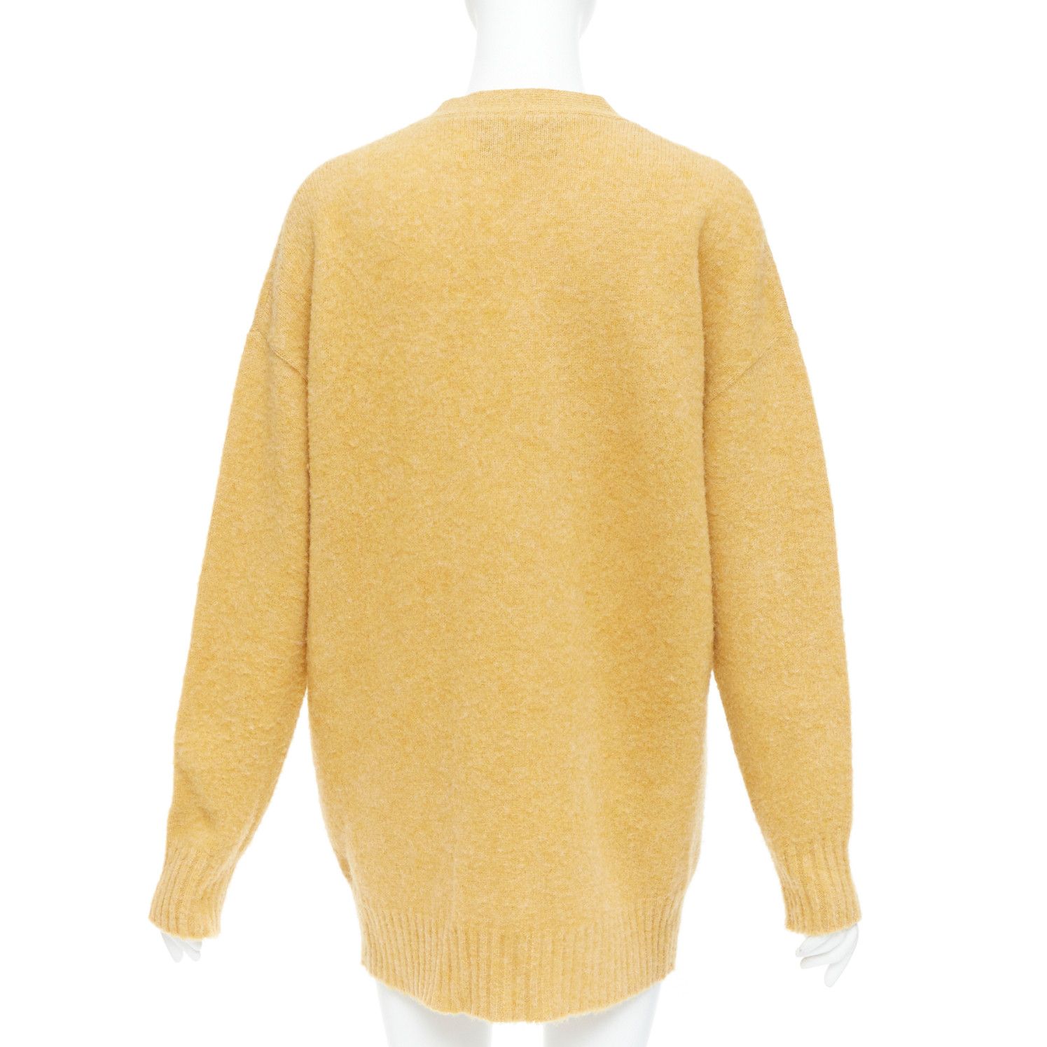 Gucci GUCCI 2020 100% wool yellow blue floral brooch oversized cardigan M Size M / US 6-8 / IT 42-44 - 6 Thumbnail