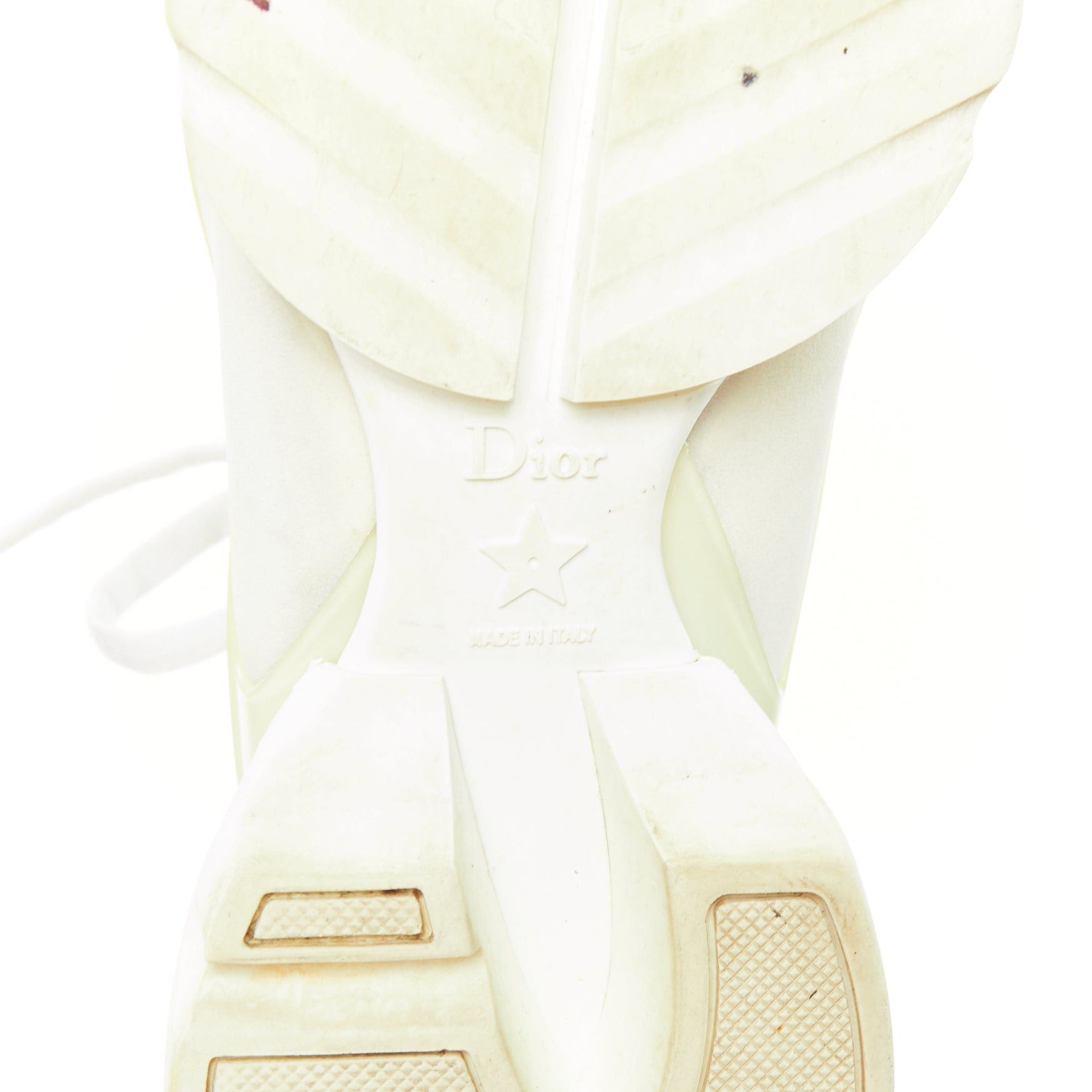 Dior CHRISTIAN DIOR D-Connect white cream rubber layer sneakers EU38 Size US 8 / IT 38 - 10 Thumbnail