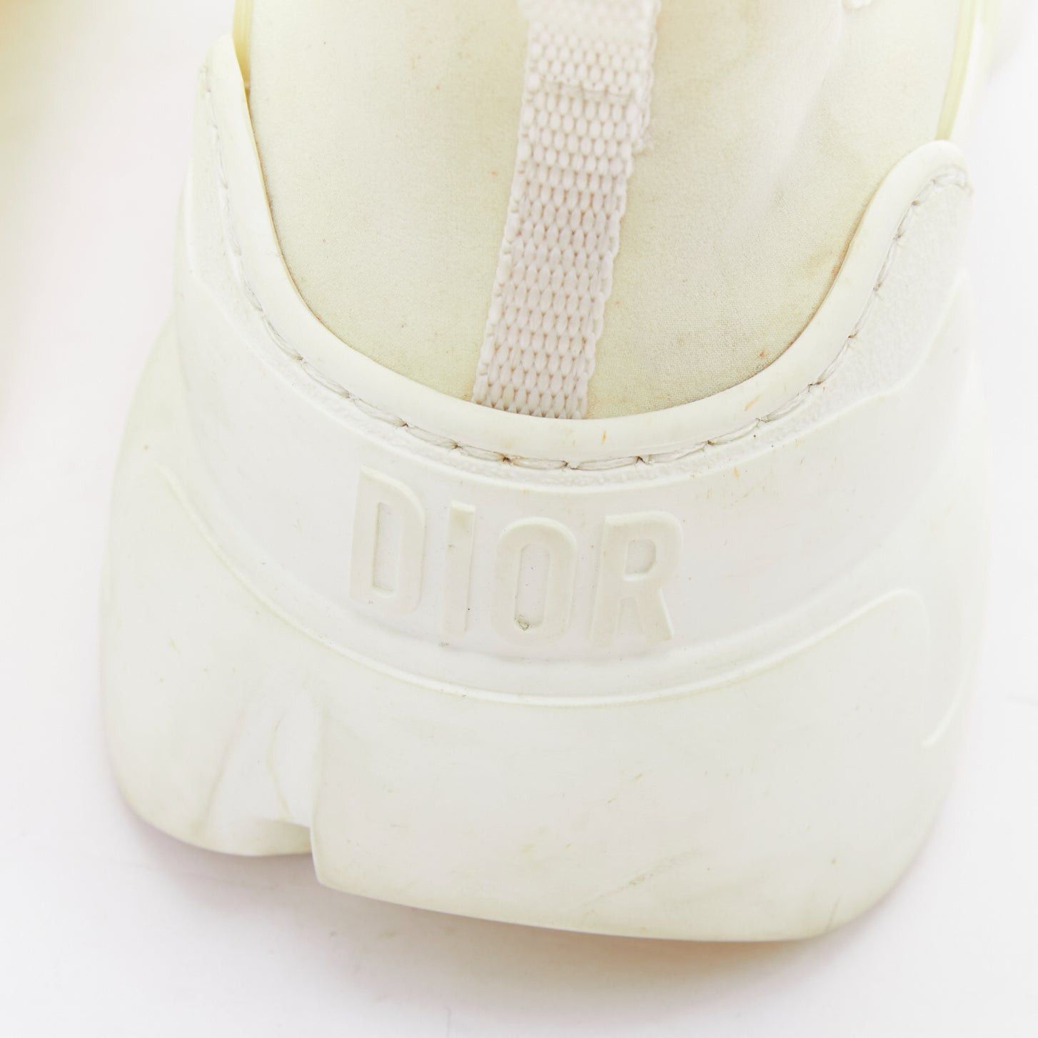 Dior CHRISTIAN DIOR D-Connect white cream rubber layer sneakers EU38 Size US 8 / IT 38 - 6 Thumbnail