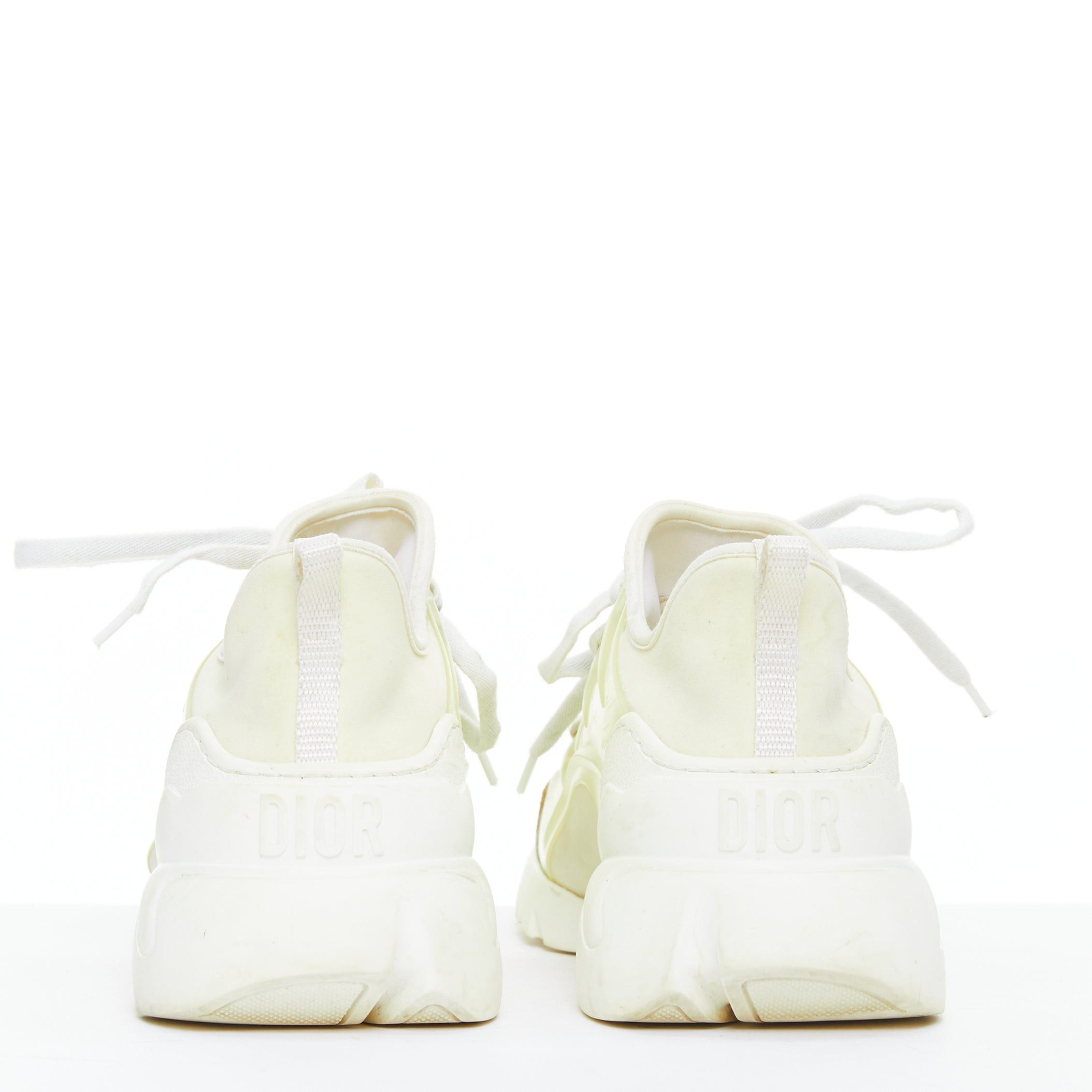 Dior CHRISTIAN DIOR D-Connect white cream rubber layer sneakers EU38 Size US 8 / IT 38 - 5 Thumbnail