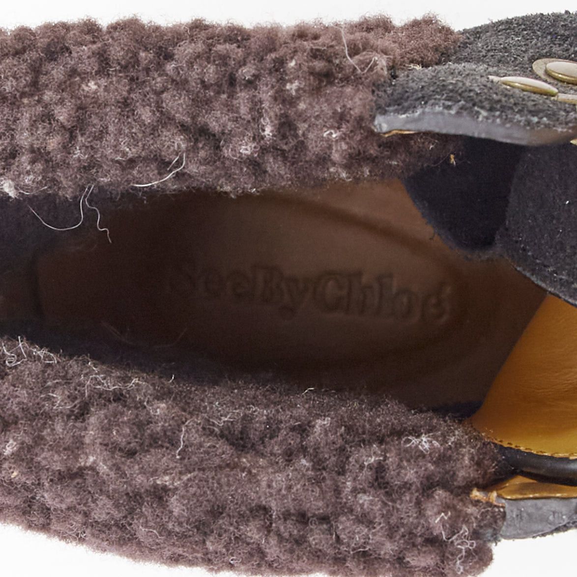 See by Chloe SEE BY CHLOE Eileen brown shearling black suede mountain hiking boots EU37 Size US 7 / IT 37 - 9 Thumbnail
