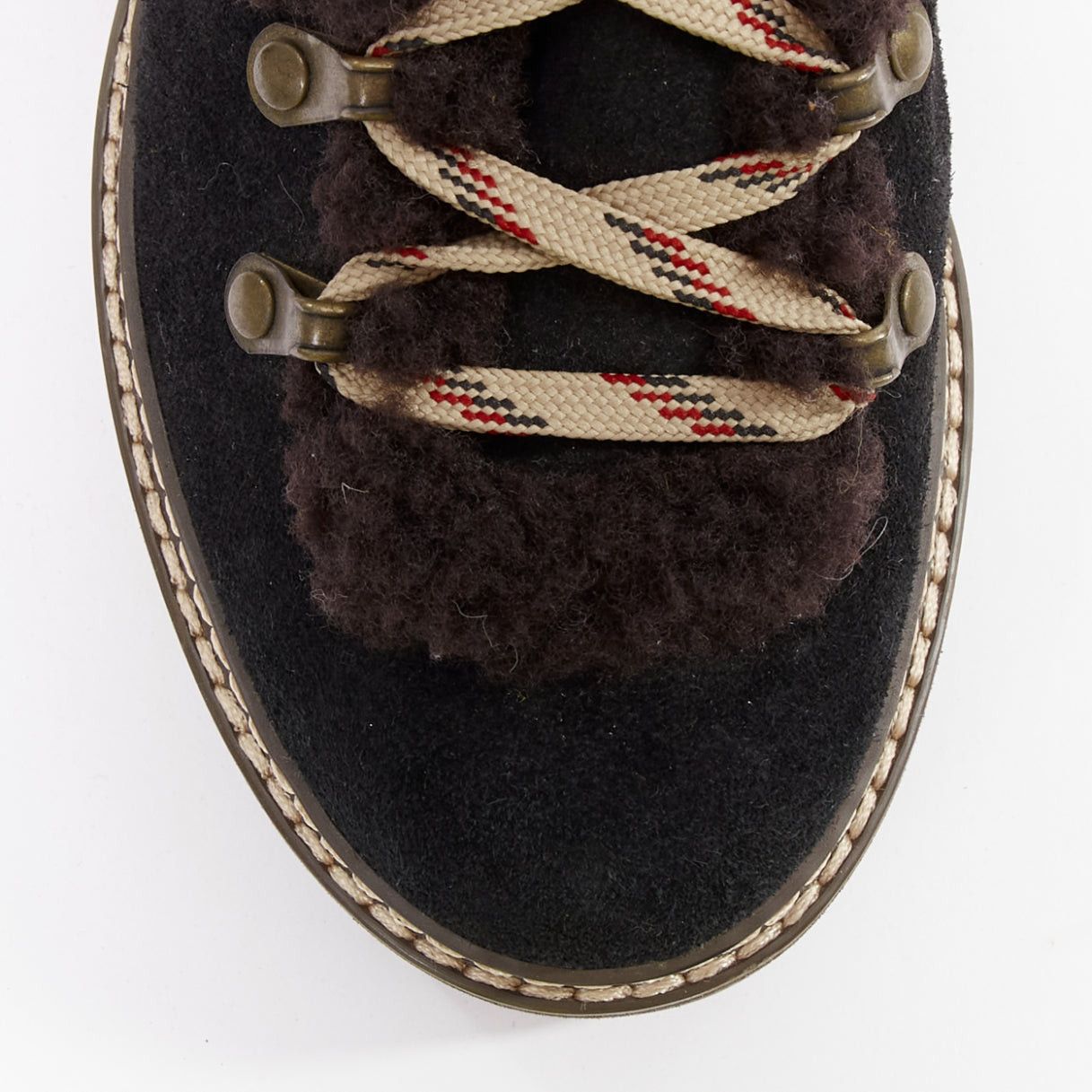 See by Chloe SEE BY CHLOE Eileen brown shearling black suede mountain hiking boots EU37 Size US 7 / IT 37 - 6 Thumbnail