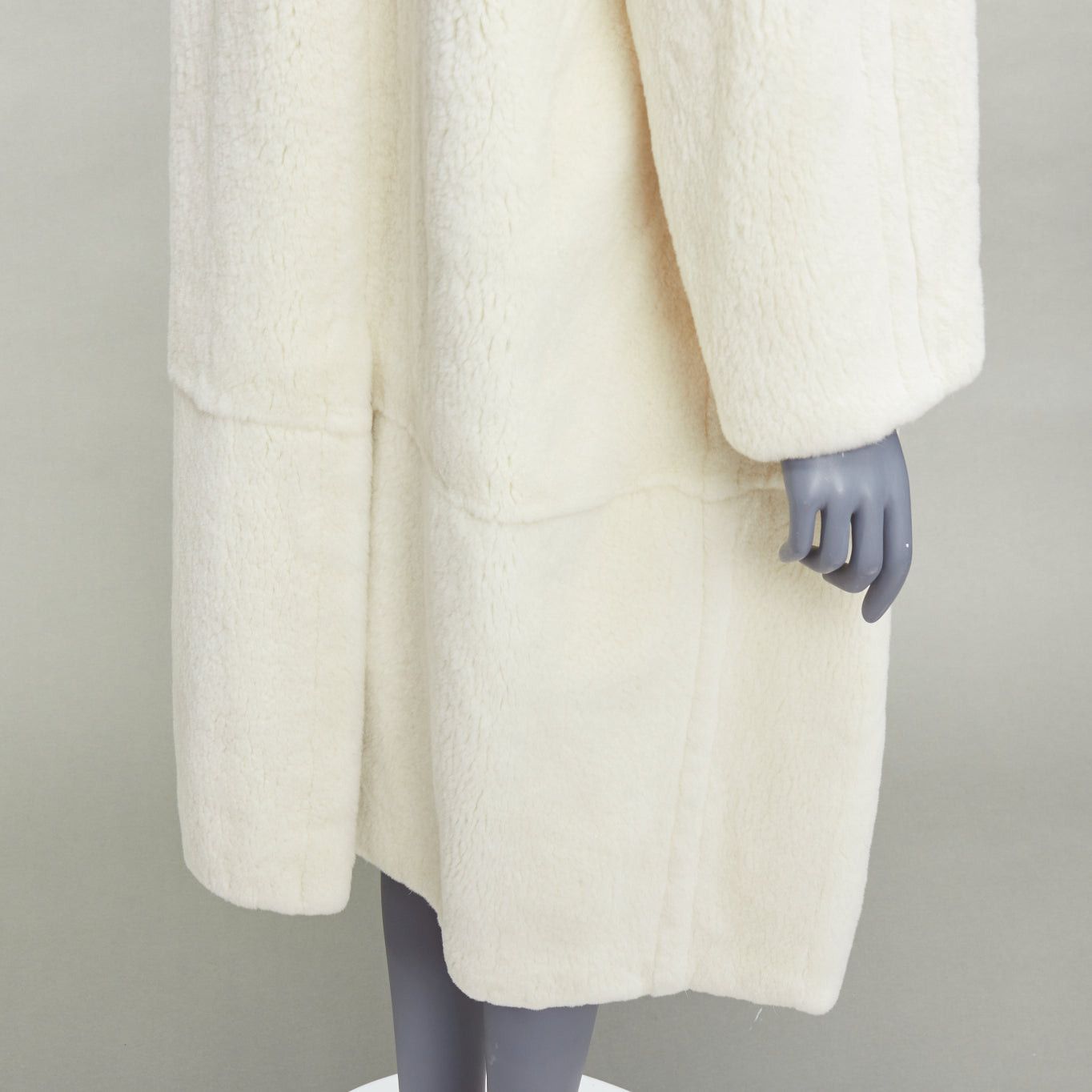 Other QIQIFUR off white real fur patchwork big belt loop long coat FR38 M Size M / US 6-8 / IT 42-44 - 7 Thumbnail