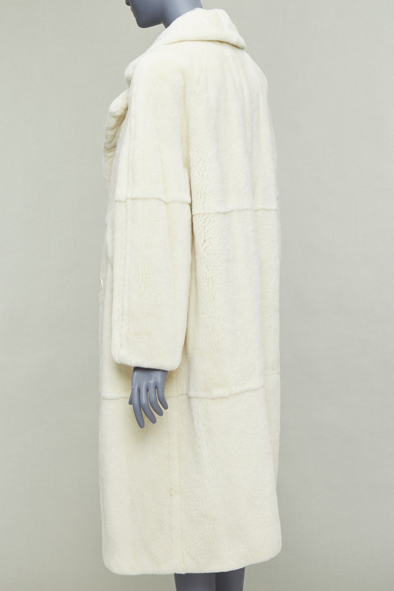 Other QIQIFUR off white real fur patchwork big belt loop long coat FR38 M Size M / US 6-8 / IT 42-44 - 6 Thumbnail