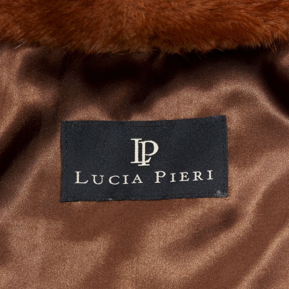 Other LUCIA PIERI brown real fur hooded patchwork tiered sleeveless vest Size S / US 4 / IT 40 - 9 Thumbnail