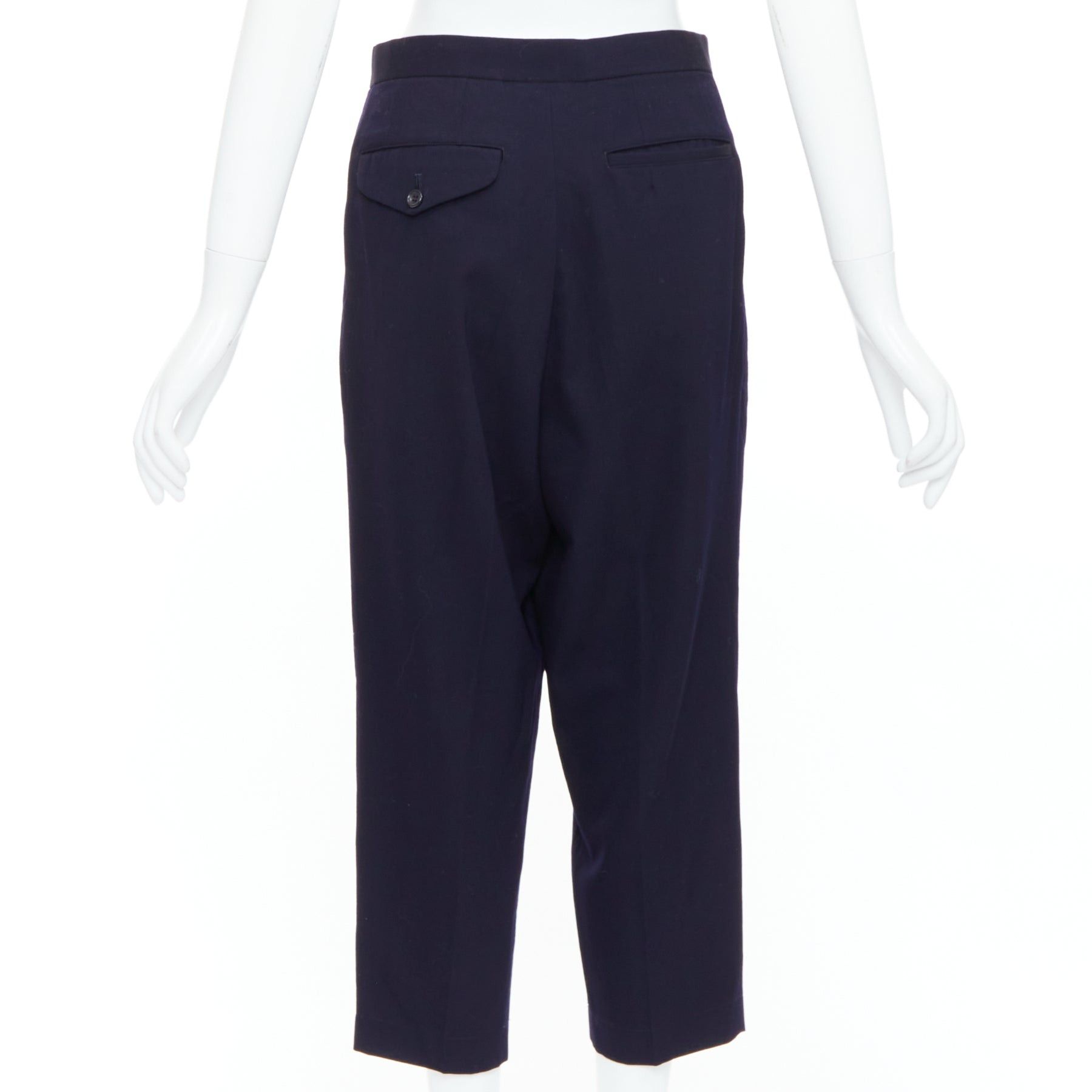 Comme des Garcons COMME DES GARCONS 2016 navy wool balloon cropped trousers S Size 27" / US 4 / IT 40 - 5 Thumbnail
