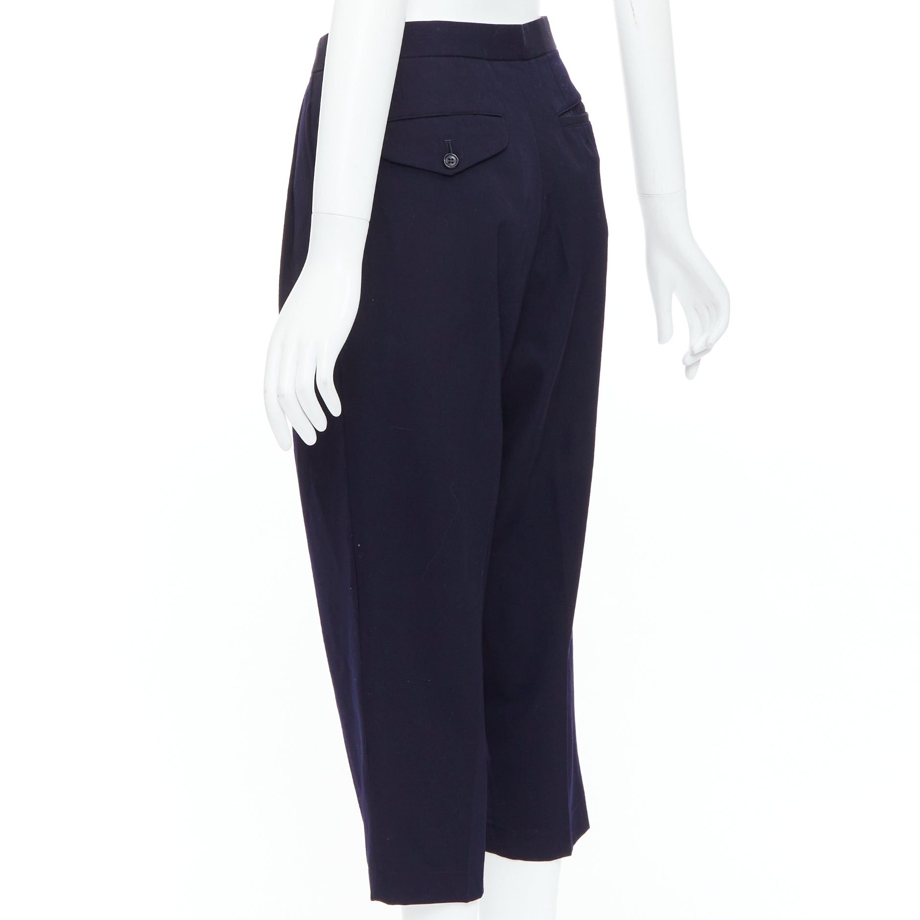 Comme des Garcons COMME DES GARCONS 2016 navy wool balloon cropped trousers S Size 27" / US 4 / IT 40 - 6 Thumbnail