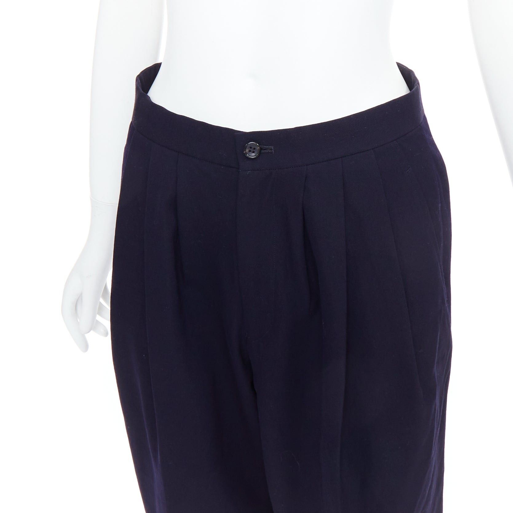 Comme des Garcons COMME DES GARCONS 2016 navy wool balloon cropped trousers S Size 27" / US 4 / IT 40 - 7 Thumbnail
