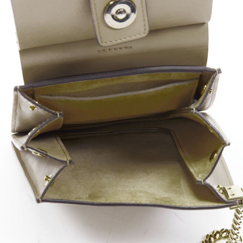 Chloe CHLOE Faye gold bangle bracelet ring chained crossbody grey suede leather bag Size ONE SIZE - 9 Thumbnail
