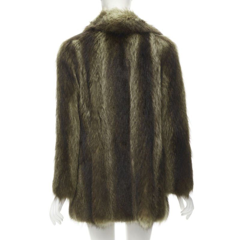 Other HURTIQ brown fur long sleeve collar hook eye jacket coat Size ONE SIZE - 5 Thumbnail