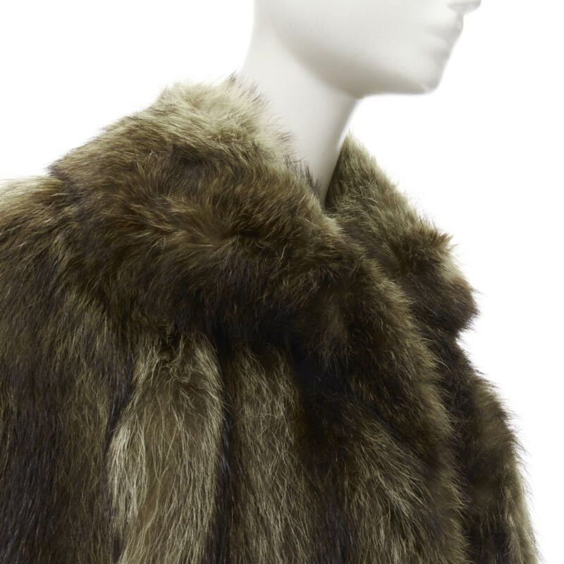 Other HURTIQ brown fur long sleeve collar hook eye jacket coat Size ONE SIZE - 2 Thumbnail